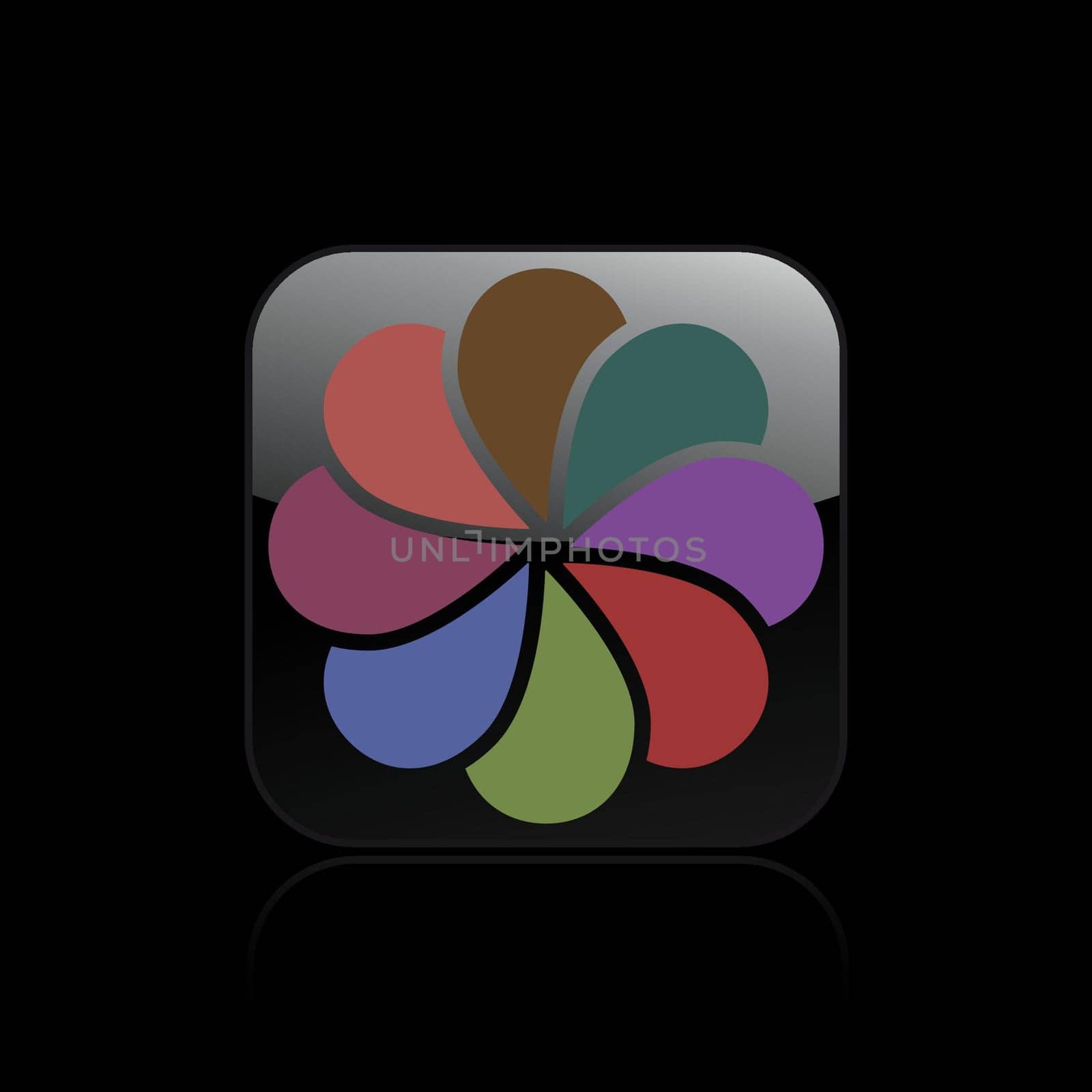 Vector illustration of single isolated abstract icon