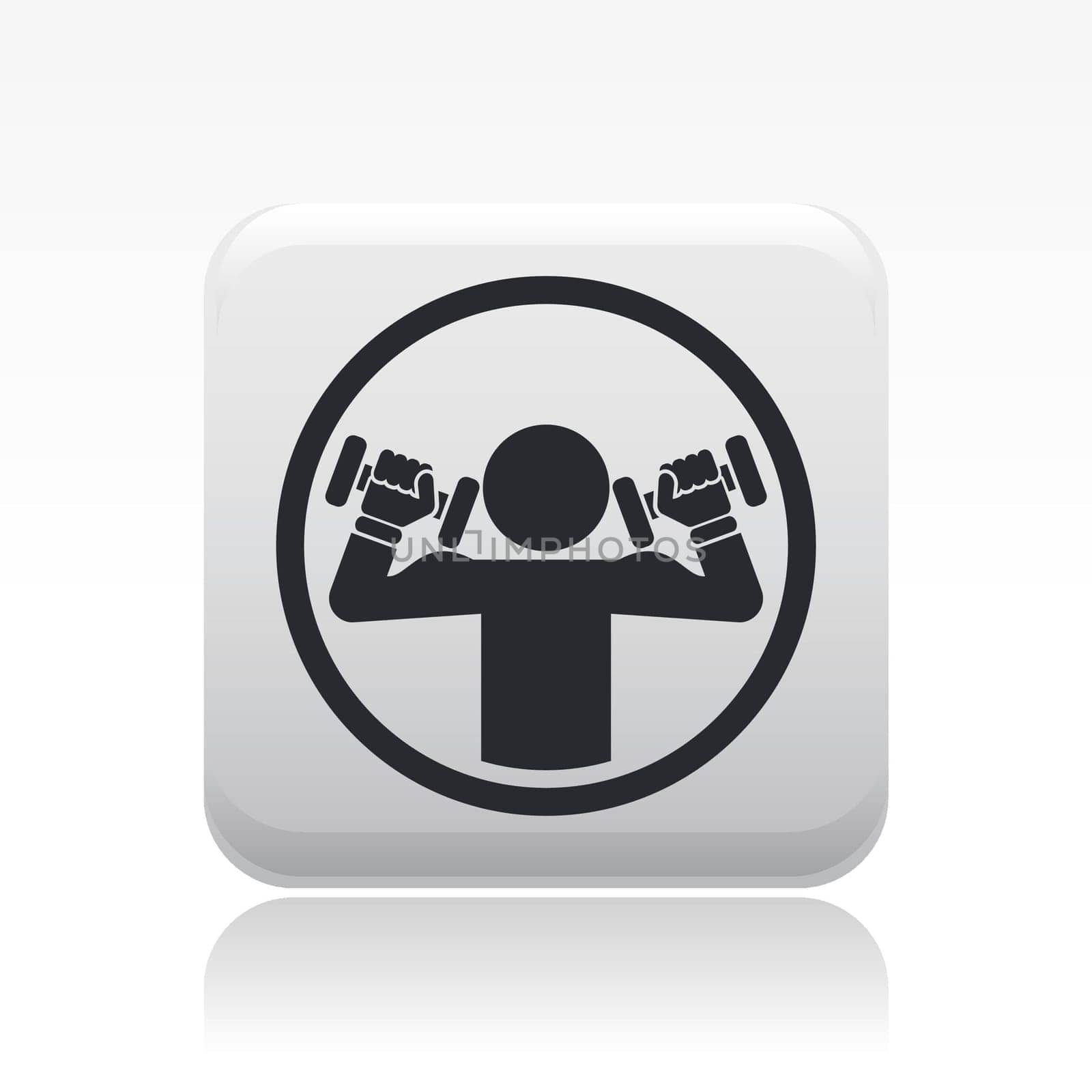 Vector illustration of single isolated gym icon