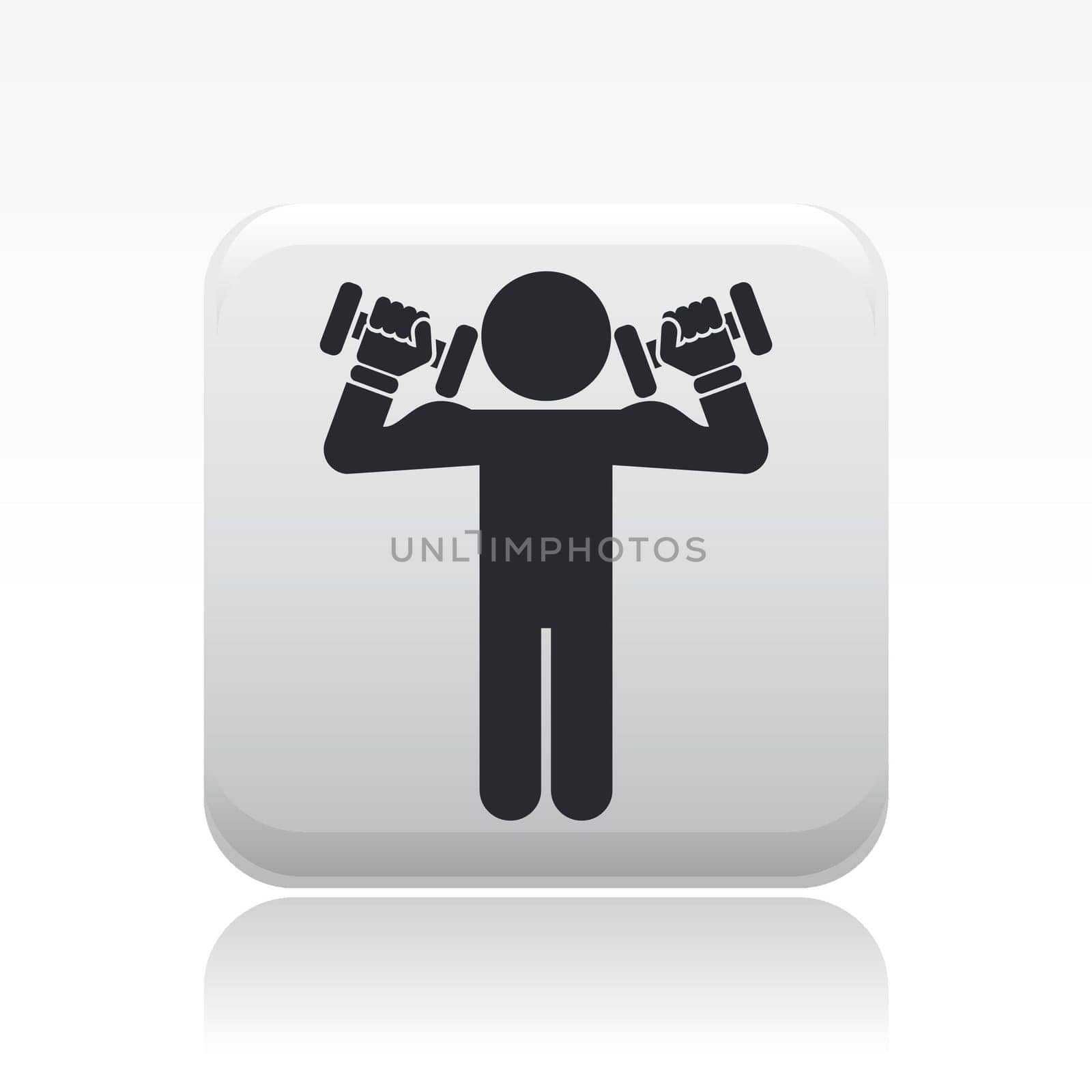 Vector illustration of single isolated gym icon