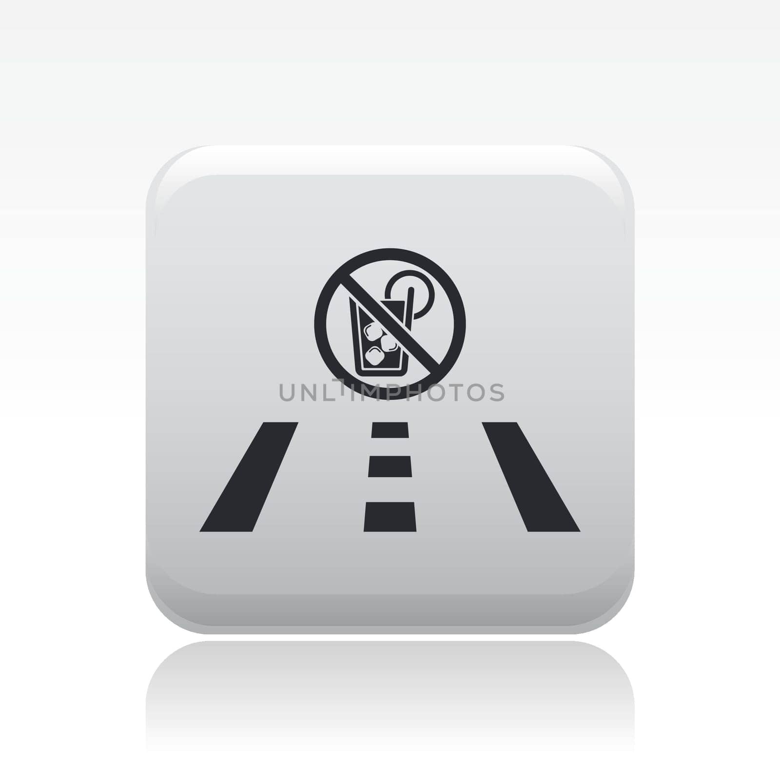 Vector illustration of single isolated drive drunk icon