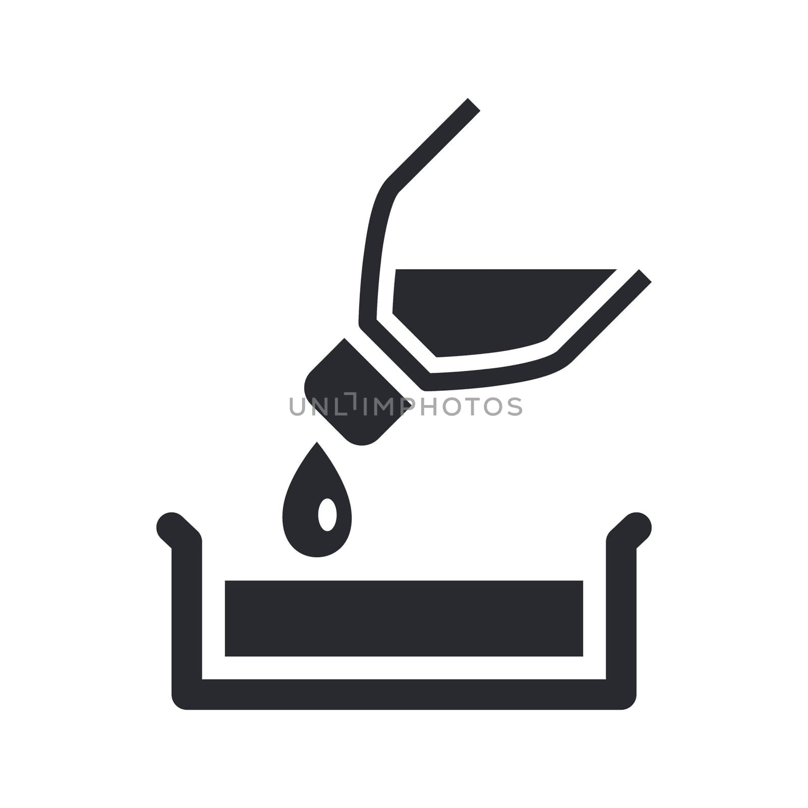 Vector illustration of single isolated pour icon