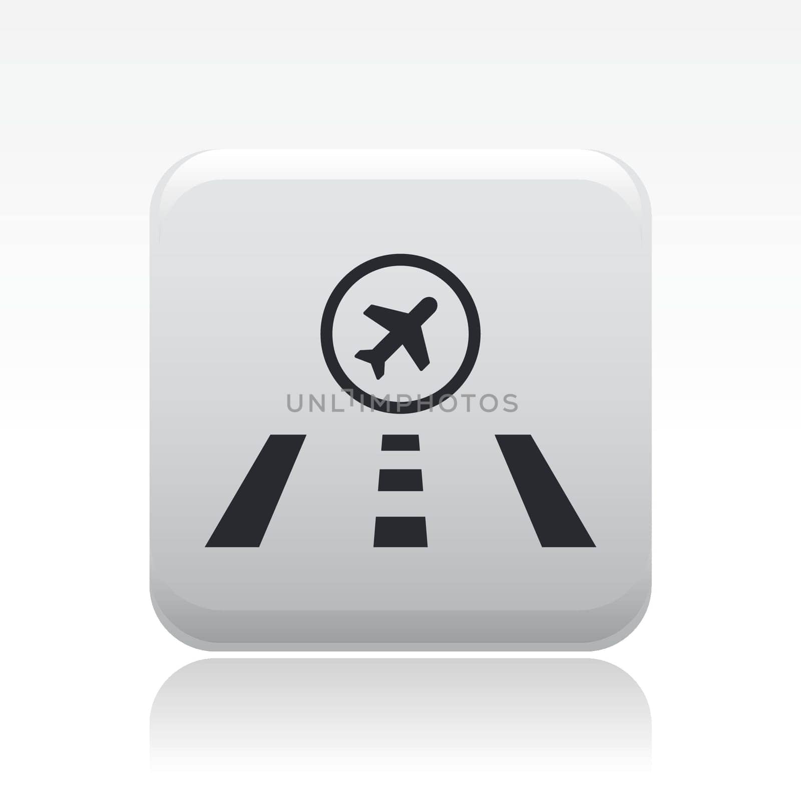 Vector illustration of single isolated airstrip icon