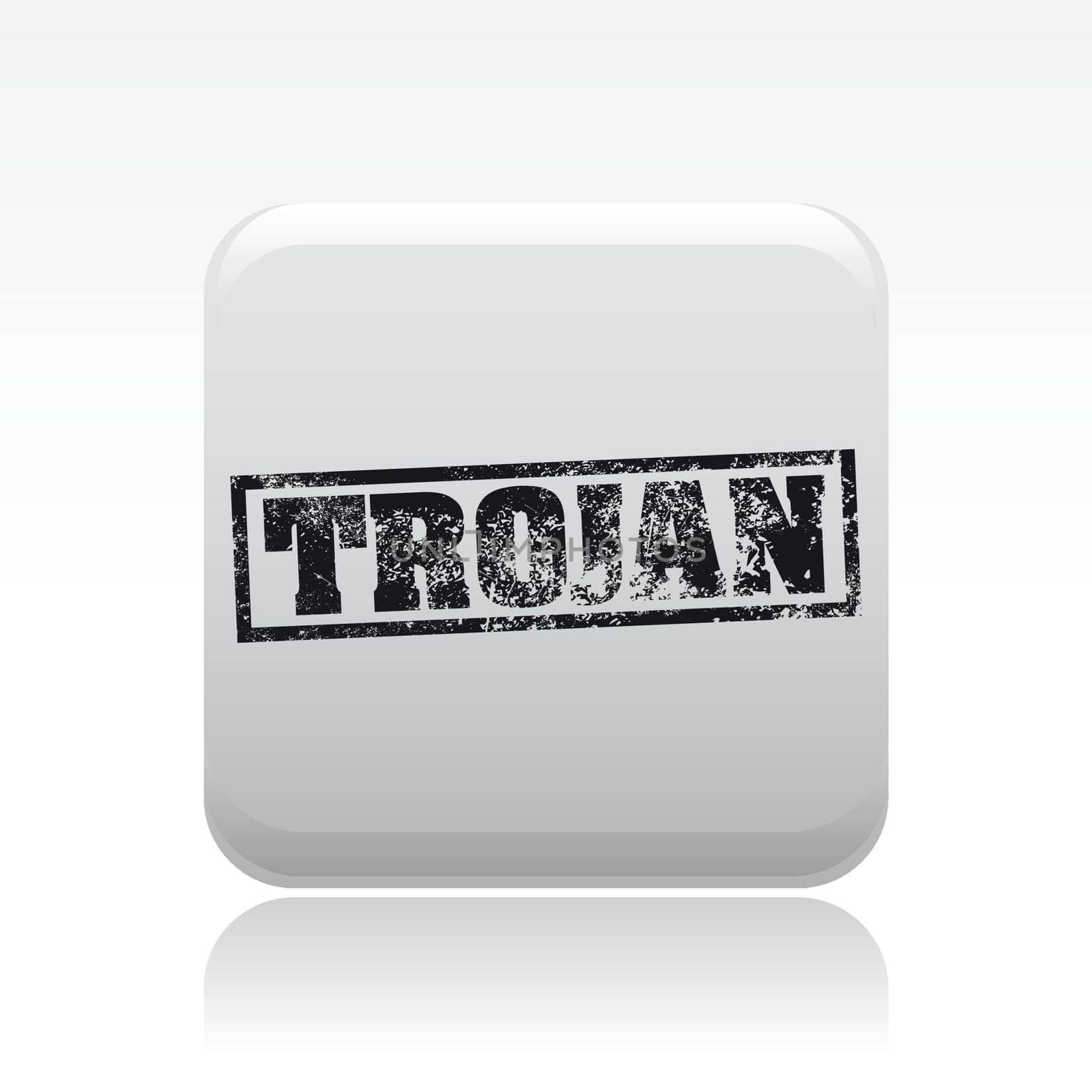 Vector illustration of single isolated pc virus  icon
