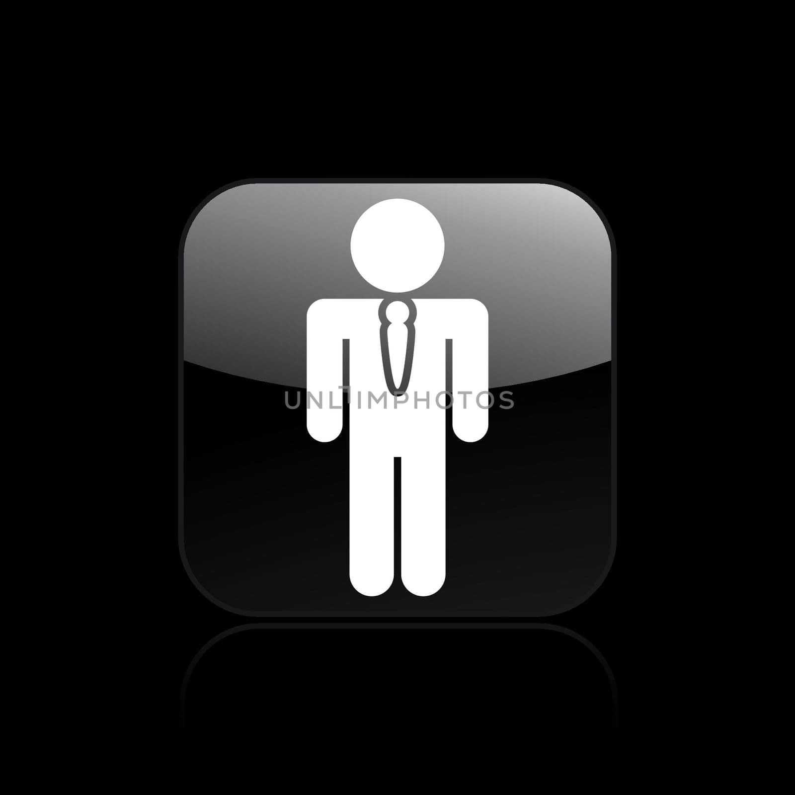 Vector illustration of single isolated dress man icon
