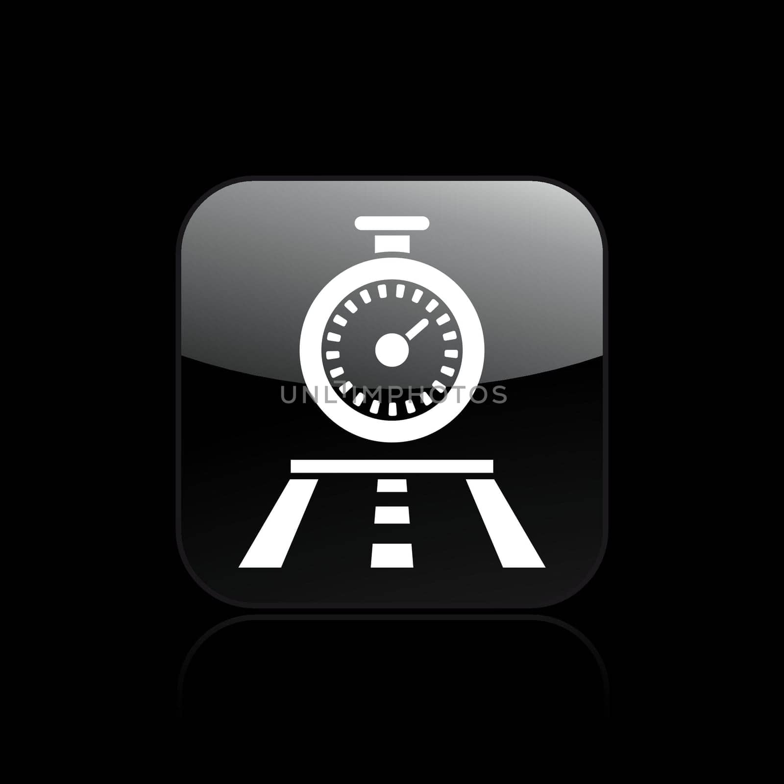 Vector illustration of single isolated timing race icon