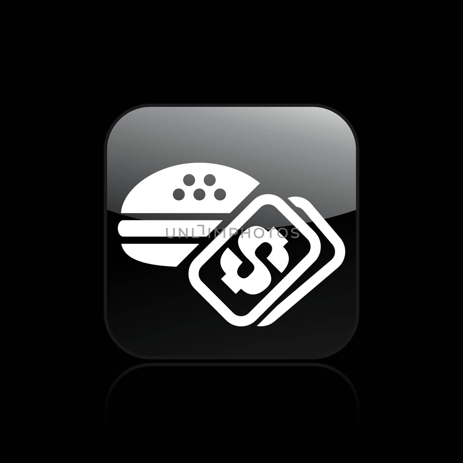 Vector illustration of single isolated food cost icon