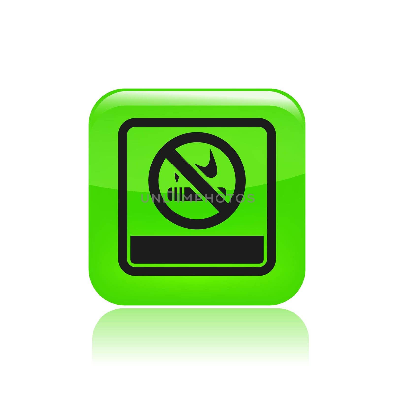 Vector illustration of single isolated no smoke icon