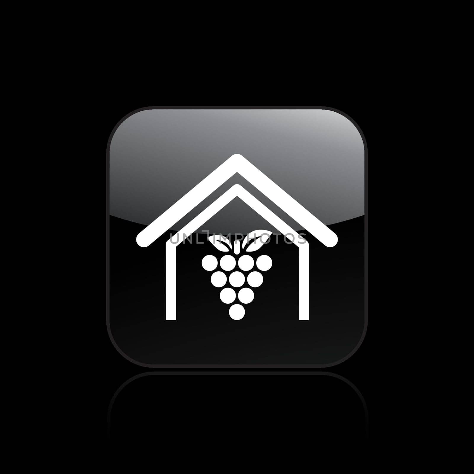 Vector illustration of single isolated wine farm icon