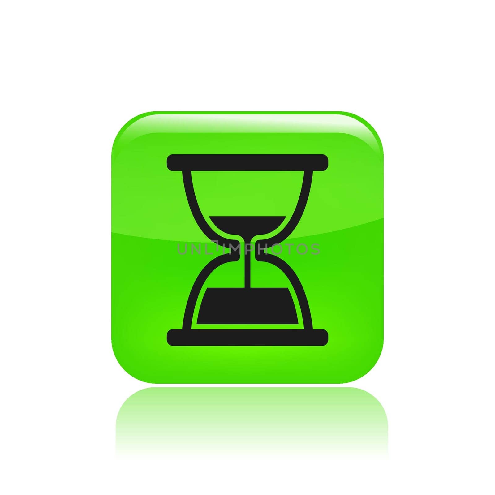 Vector illustration of single isolated hourglass icon