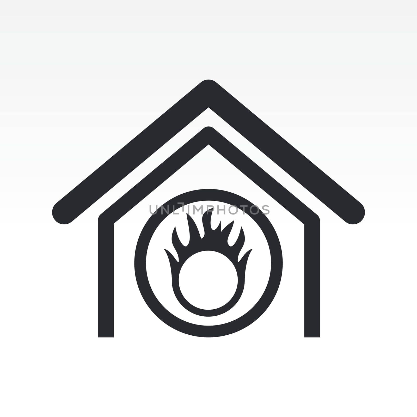 Vector illustration of single isolated danger icon