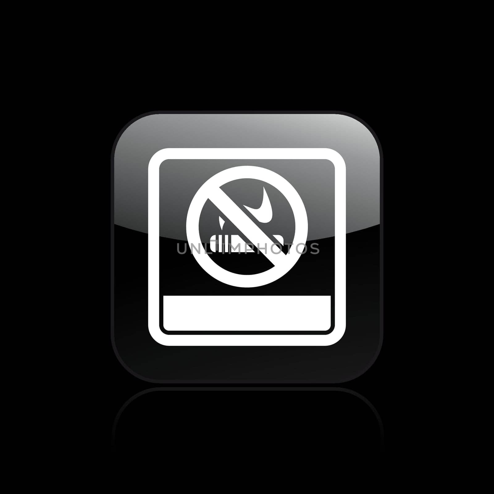 Vector illustration of single isolated no smoke icon