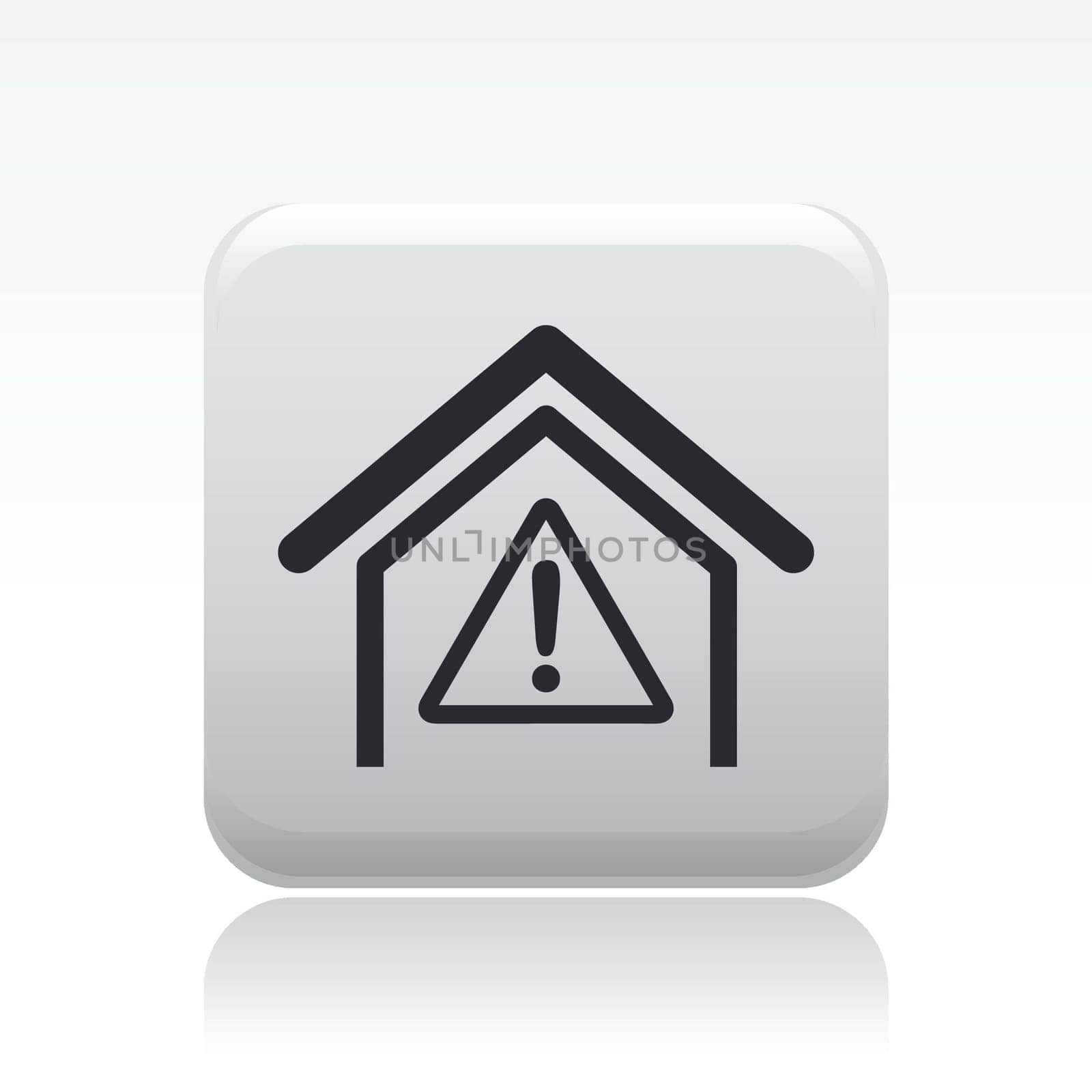 Vector illustration of single danger icon