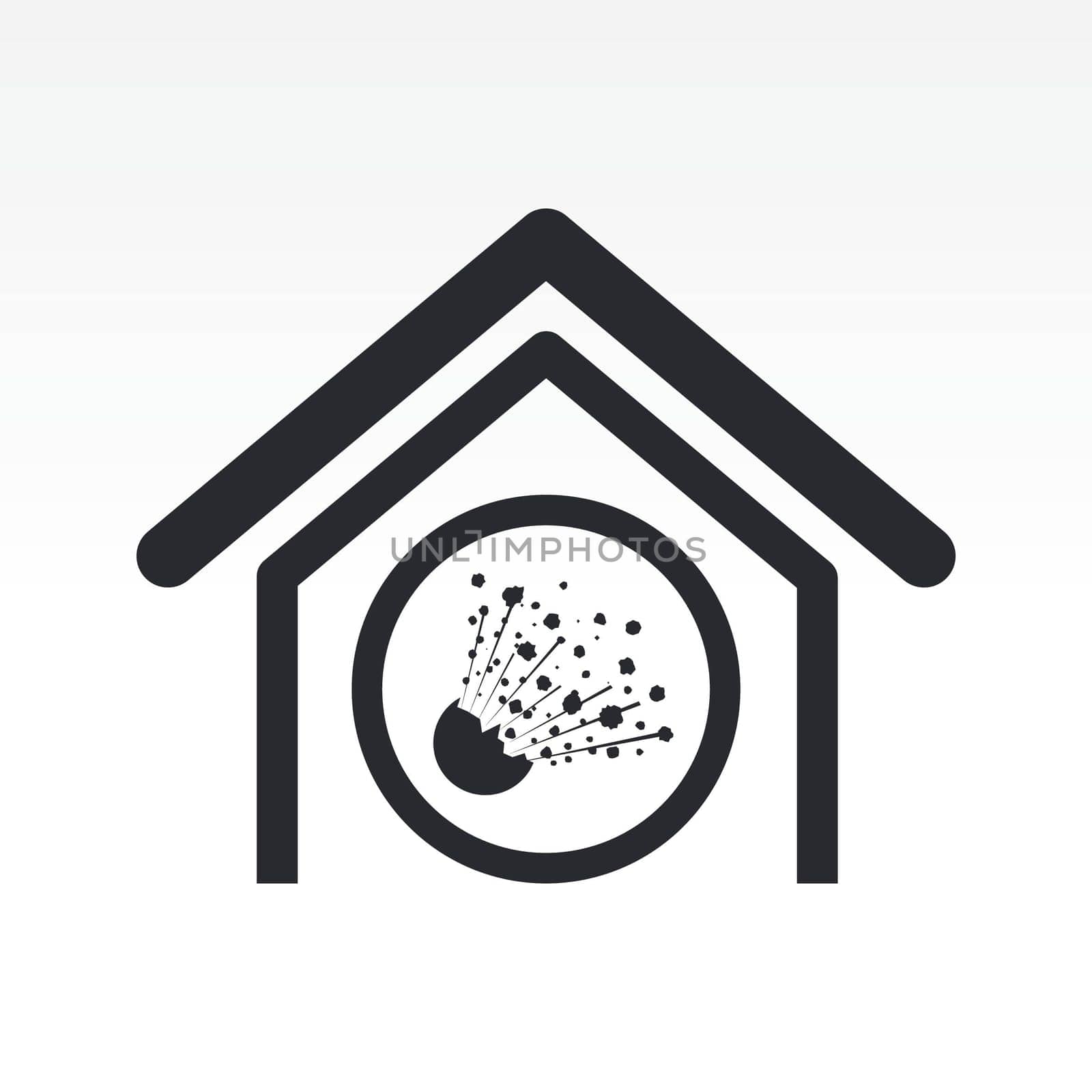 Vector illustration of single isolated danger icon