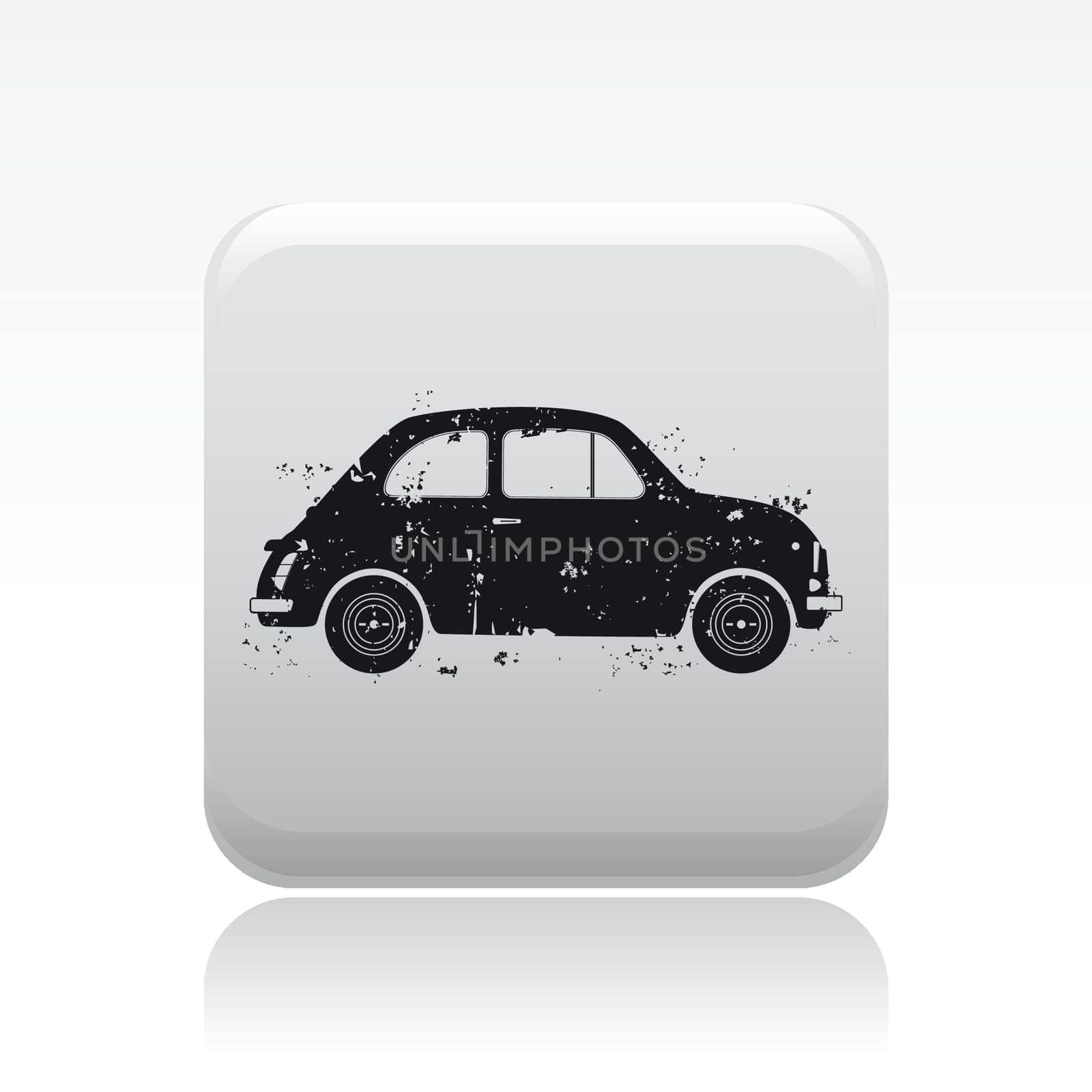 Vector illustration of single isolated old car icon