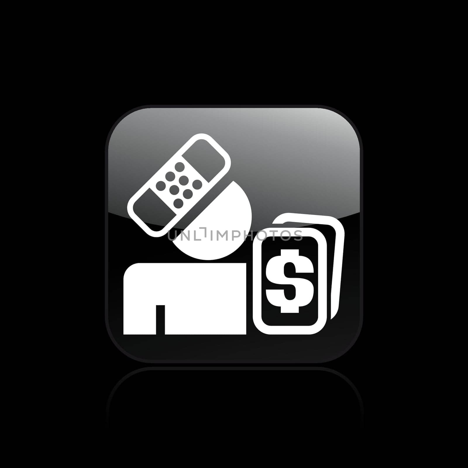 Vector illustration of single isolated accident policy icon