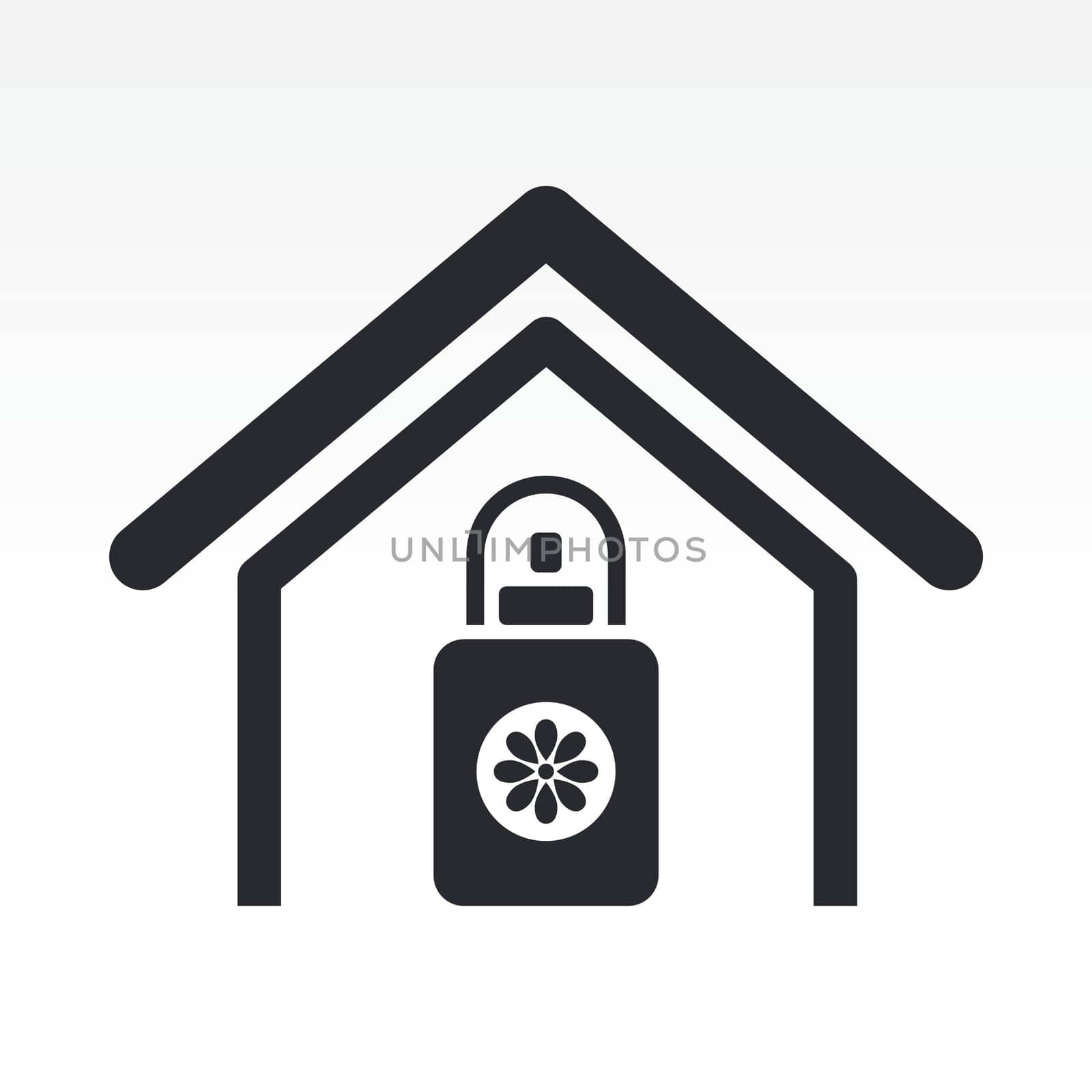 Vector illustration of single isolated deodorant home icon