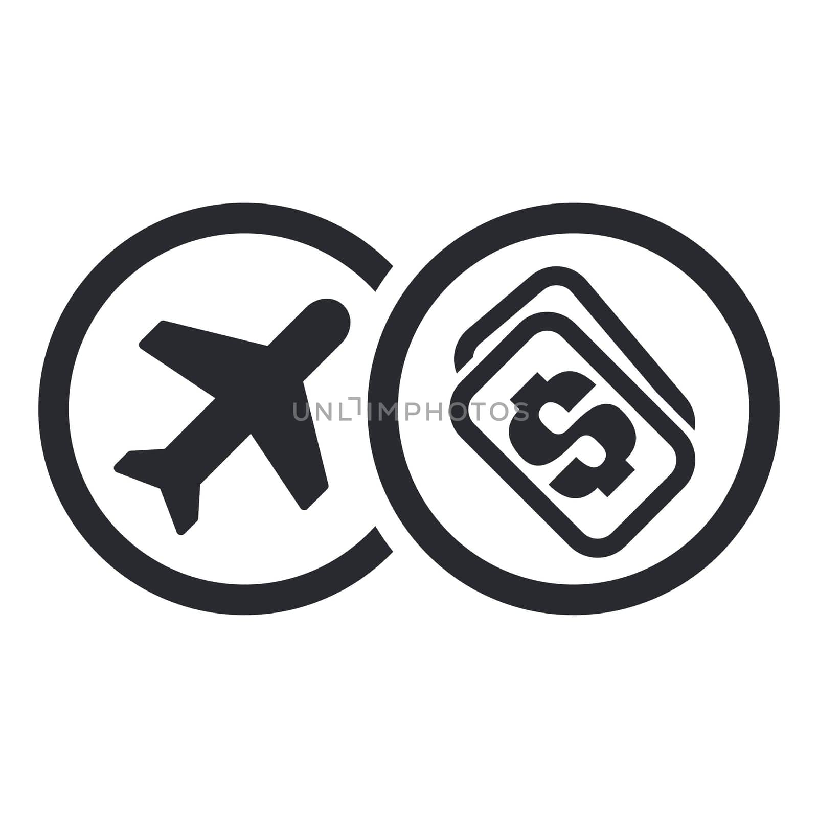 Vector illustration of single isolated fly price icon