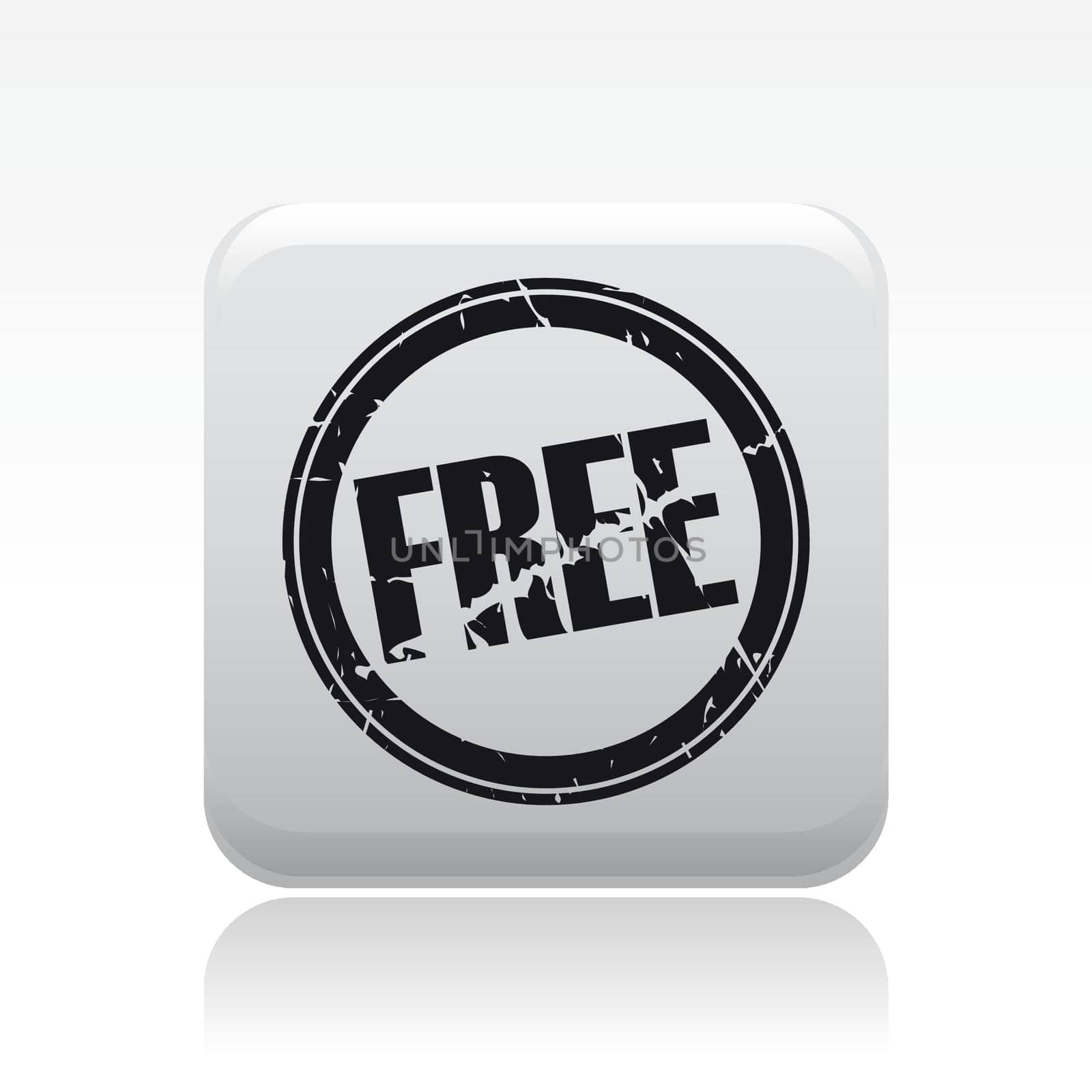 Vector illustration of single isolated free stamp icon
