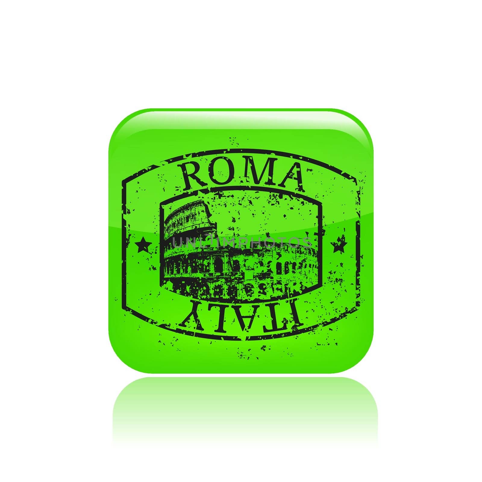 Vector illustration of single isolated Rome icon