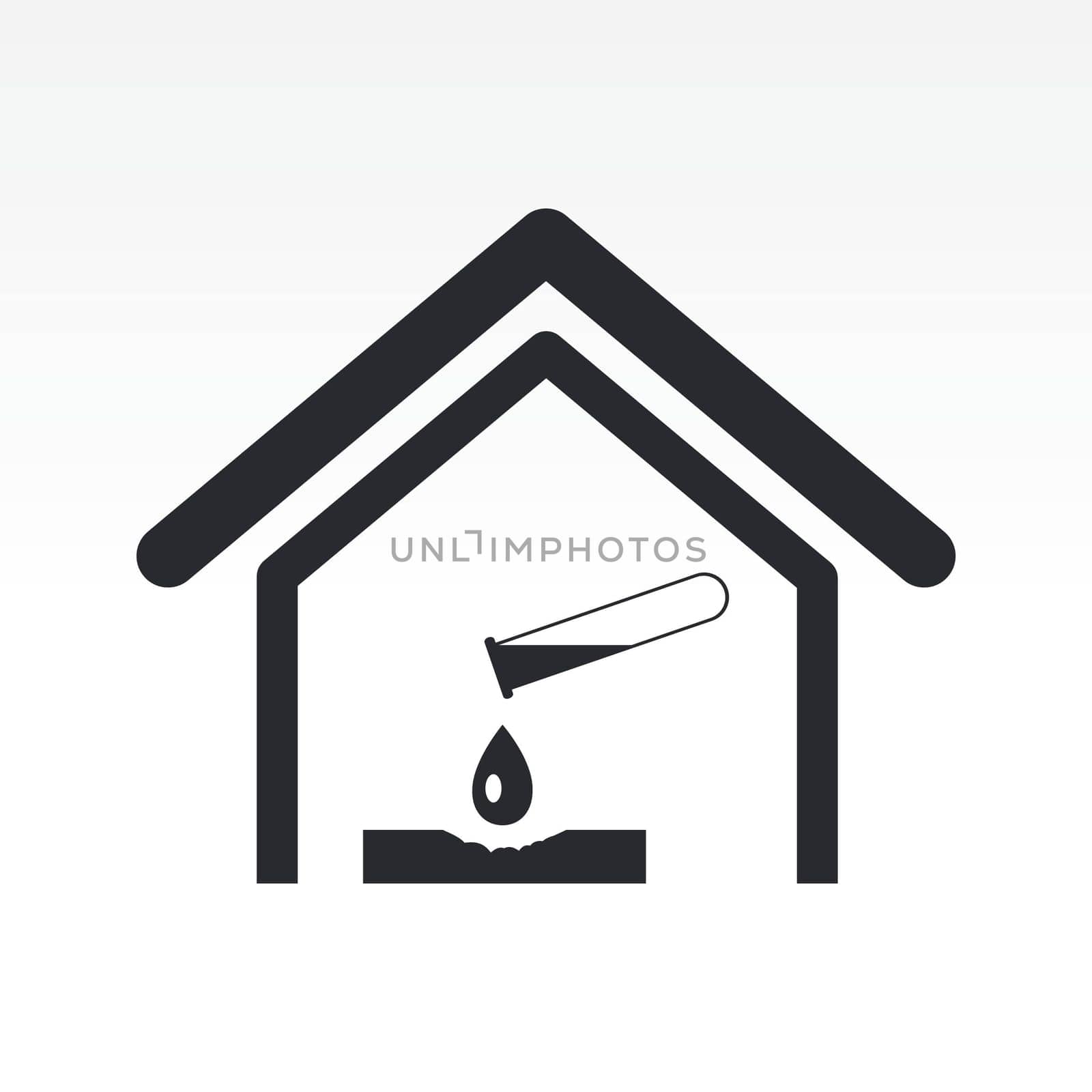 Vector illustration of single isolated danger icon