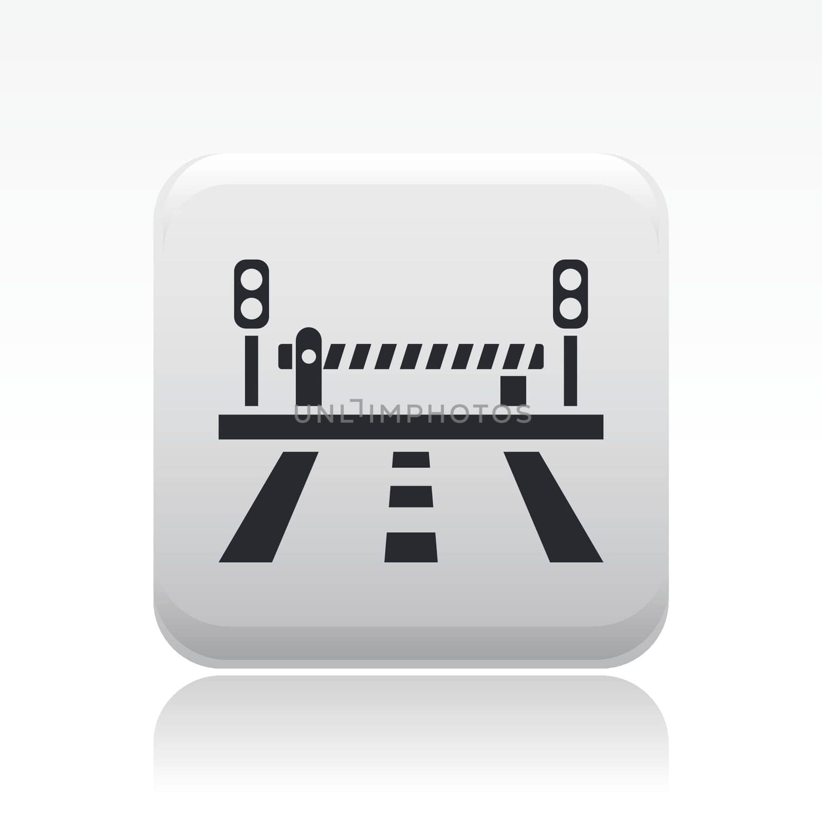 Vector illustration of single isolated road bar icon