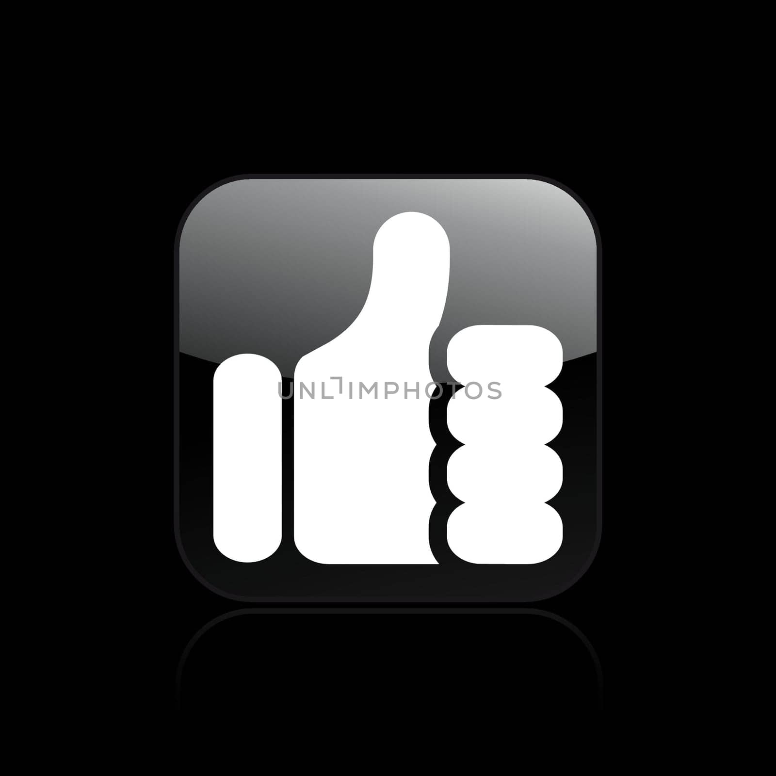 Vector illustration of single isolated ok icon