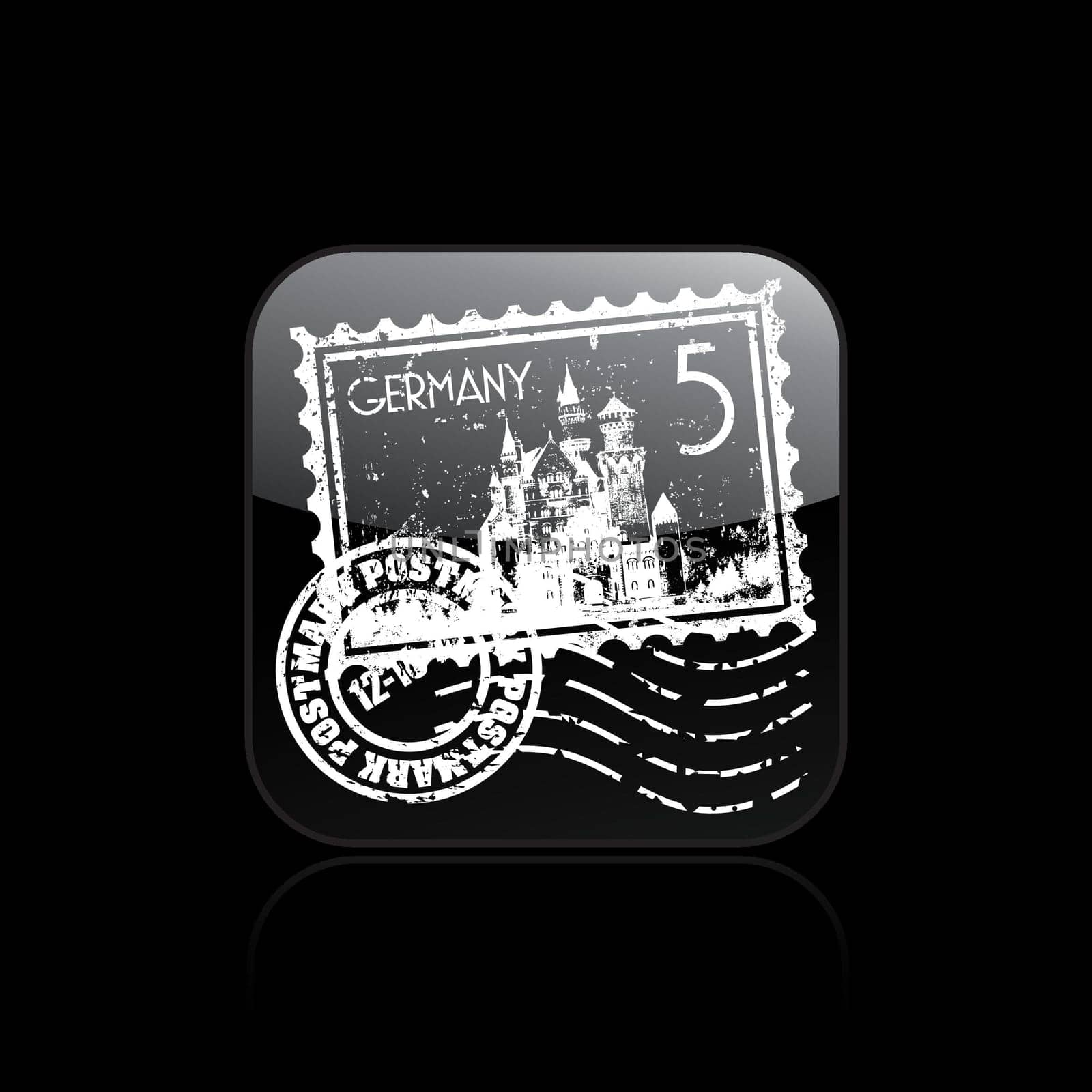 Vector illustration of single isolated Germany icon