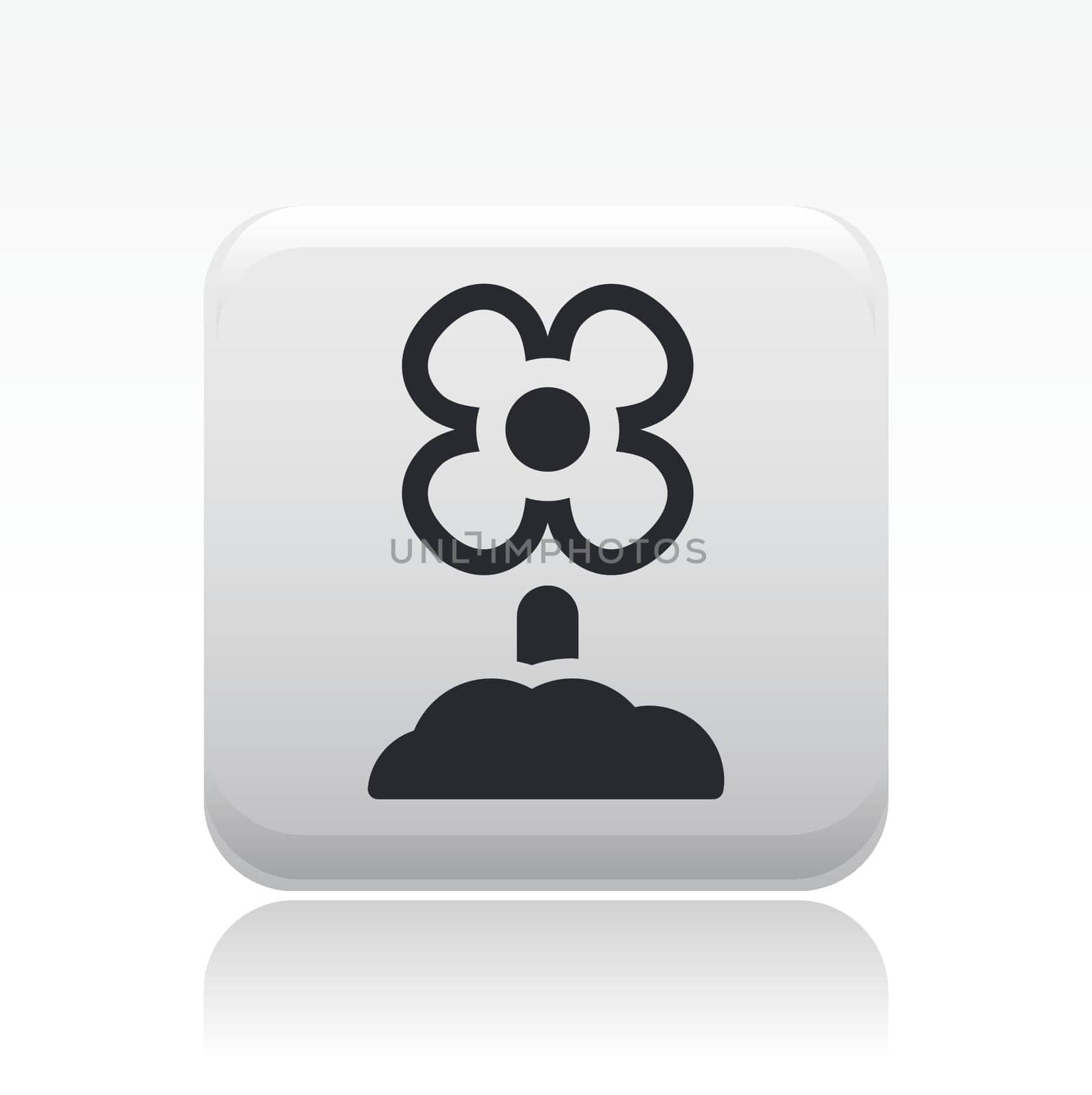 Vector illustration of single isolated flower icon
