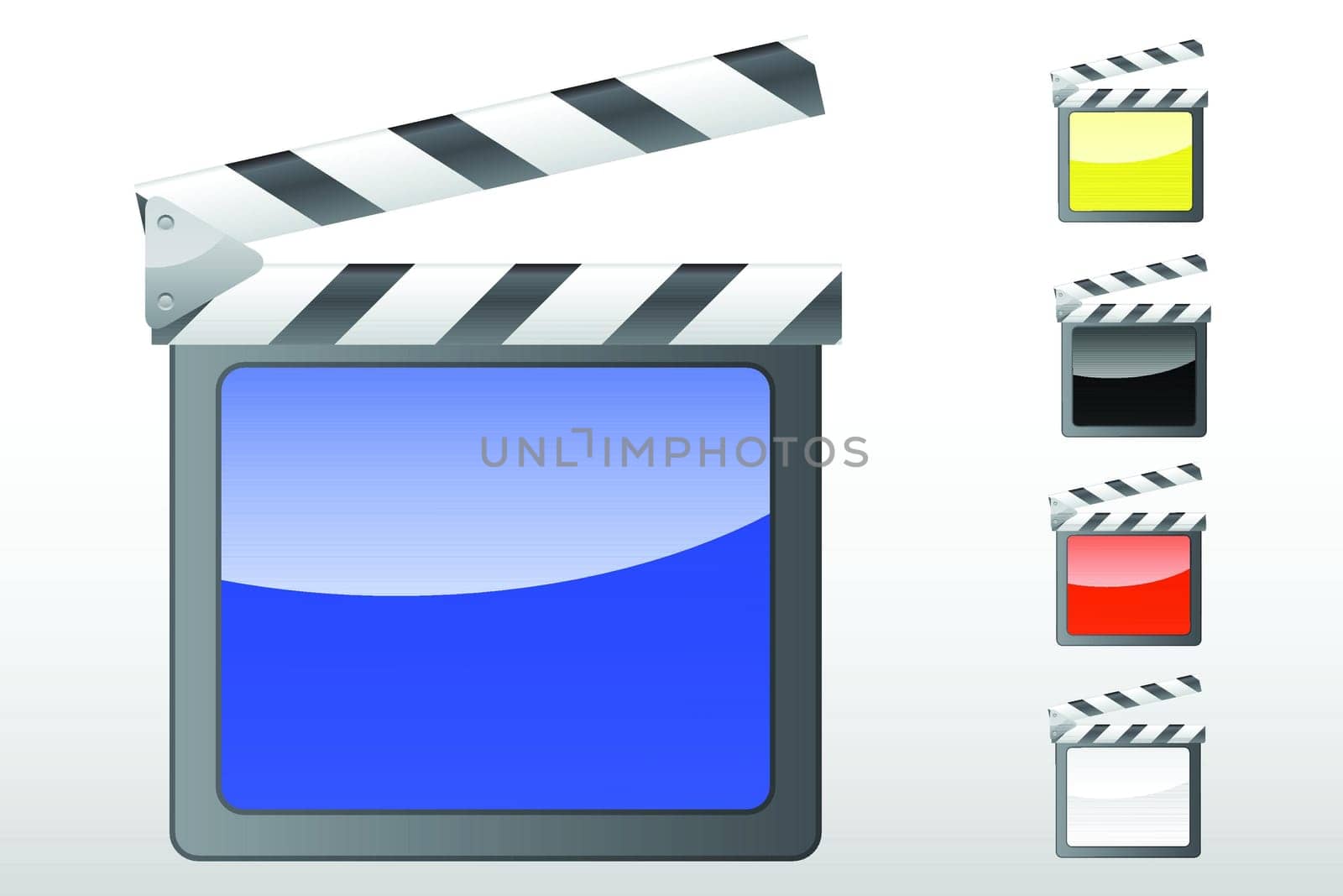 Vector illustration of single isolated ciak icon