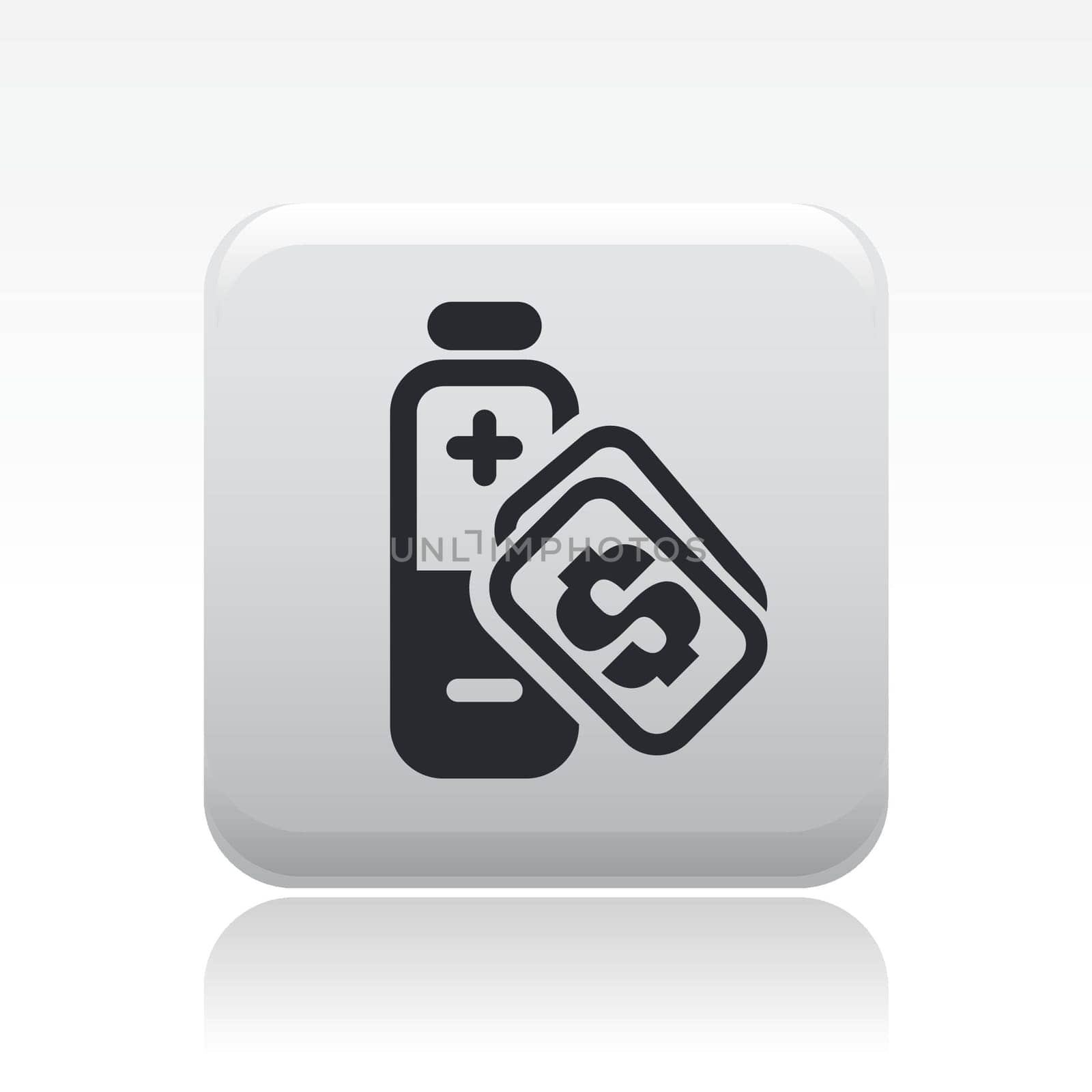 Vector illustration of single isolated energy price icon