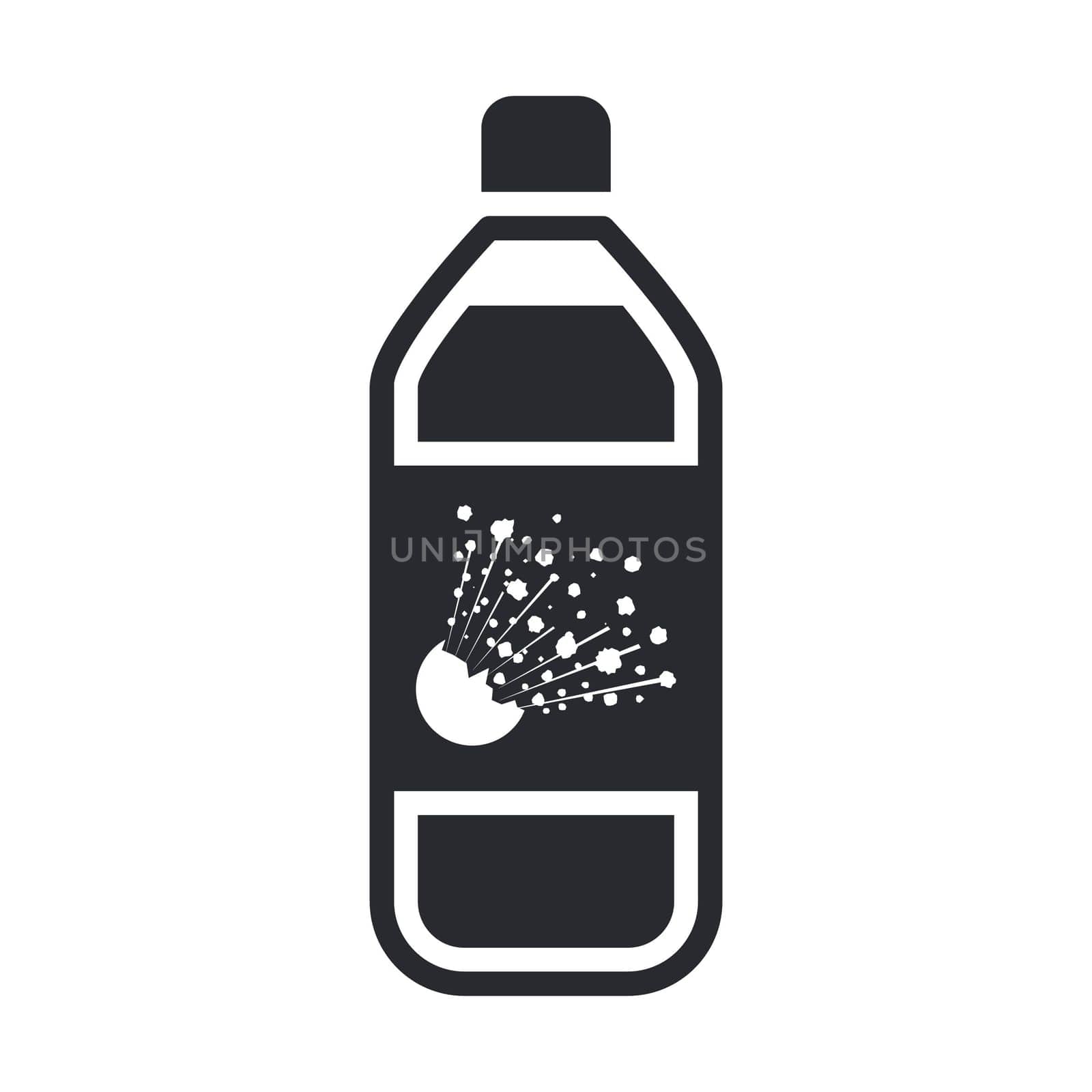 Vector illustration of single isolated dangerous bottle icon