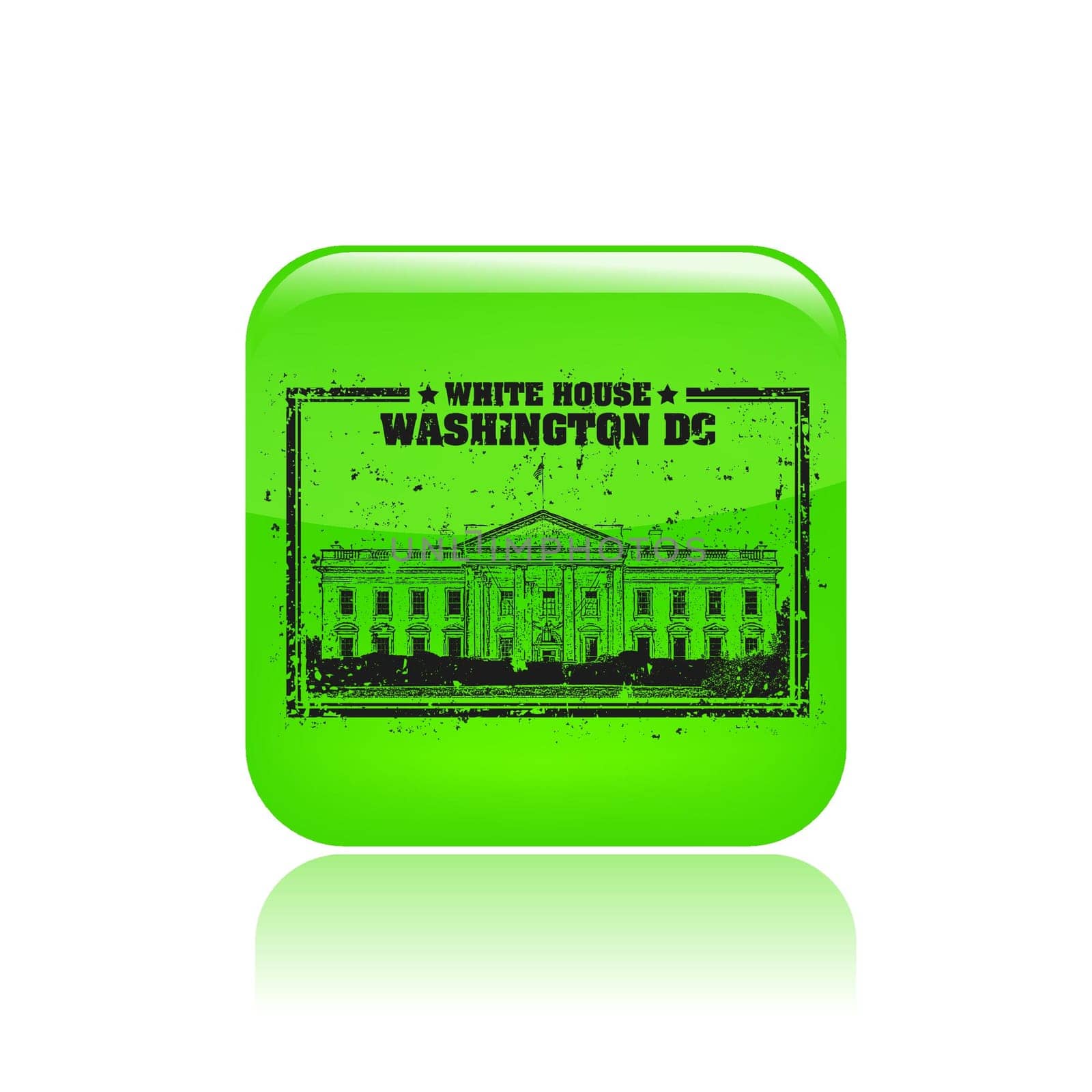 Vector illustration of single isolated USA icon