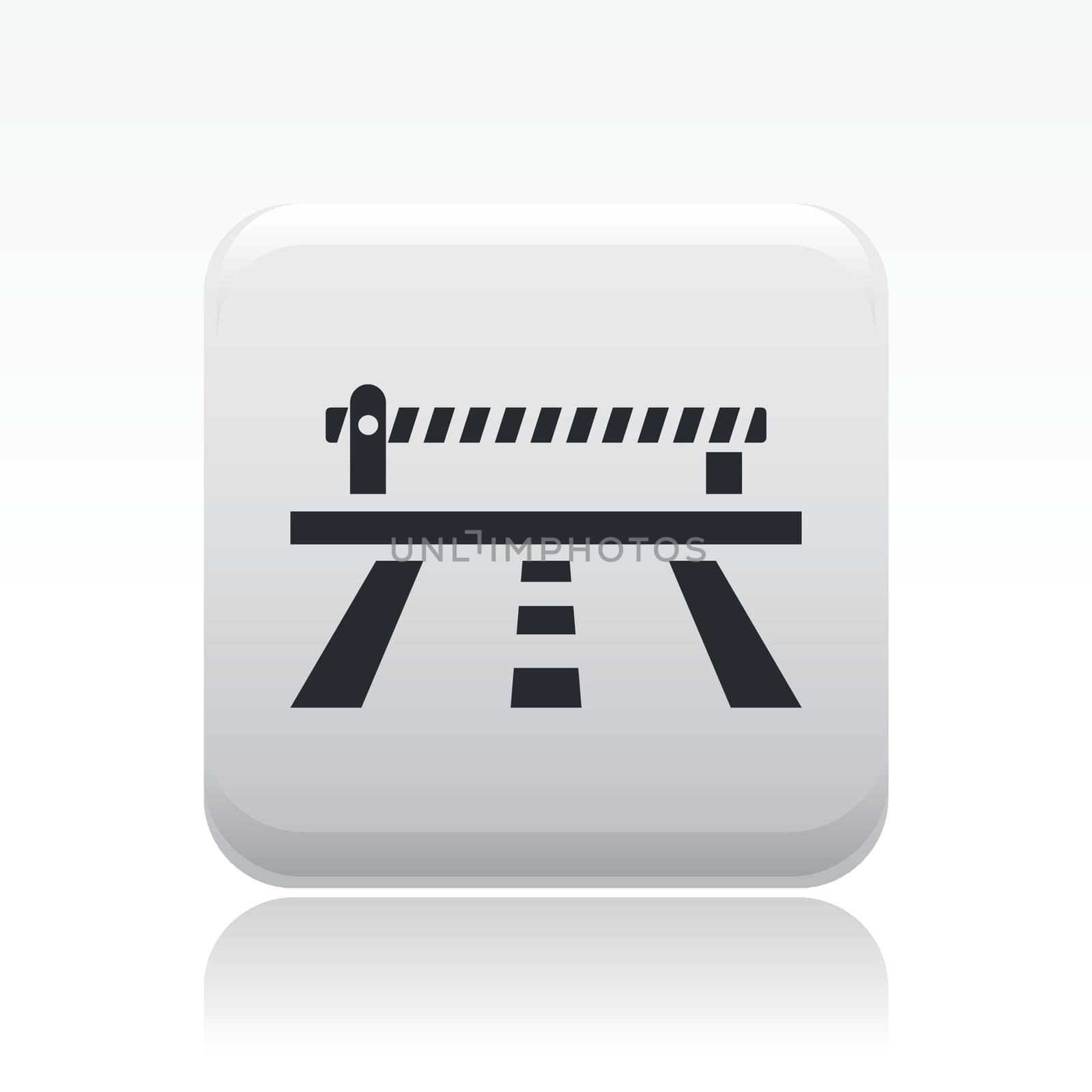 Vector illustration of single isolated road access icon