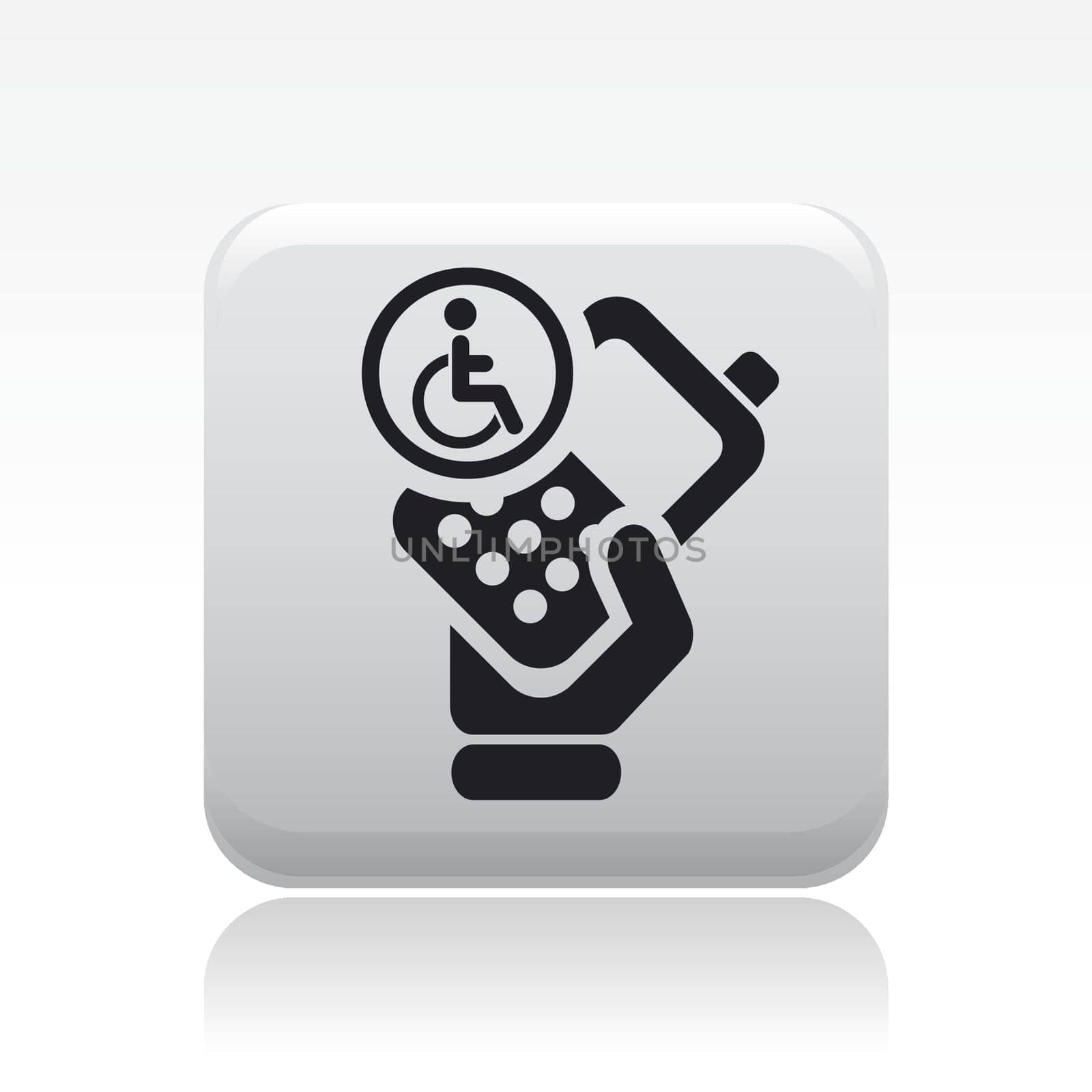 Vector illustration of single isolated phone icon