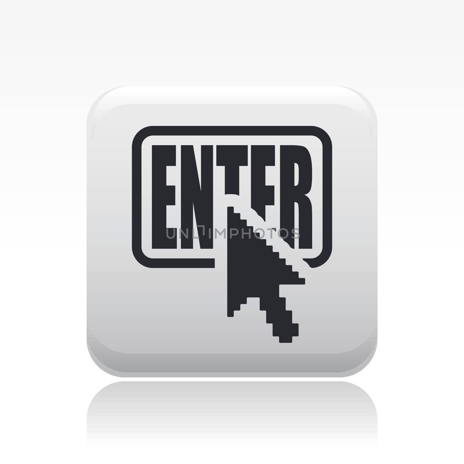 Vector illustration of single isolated enter icon