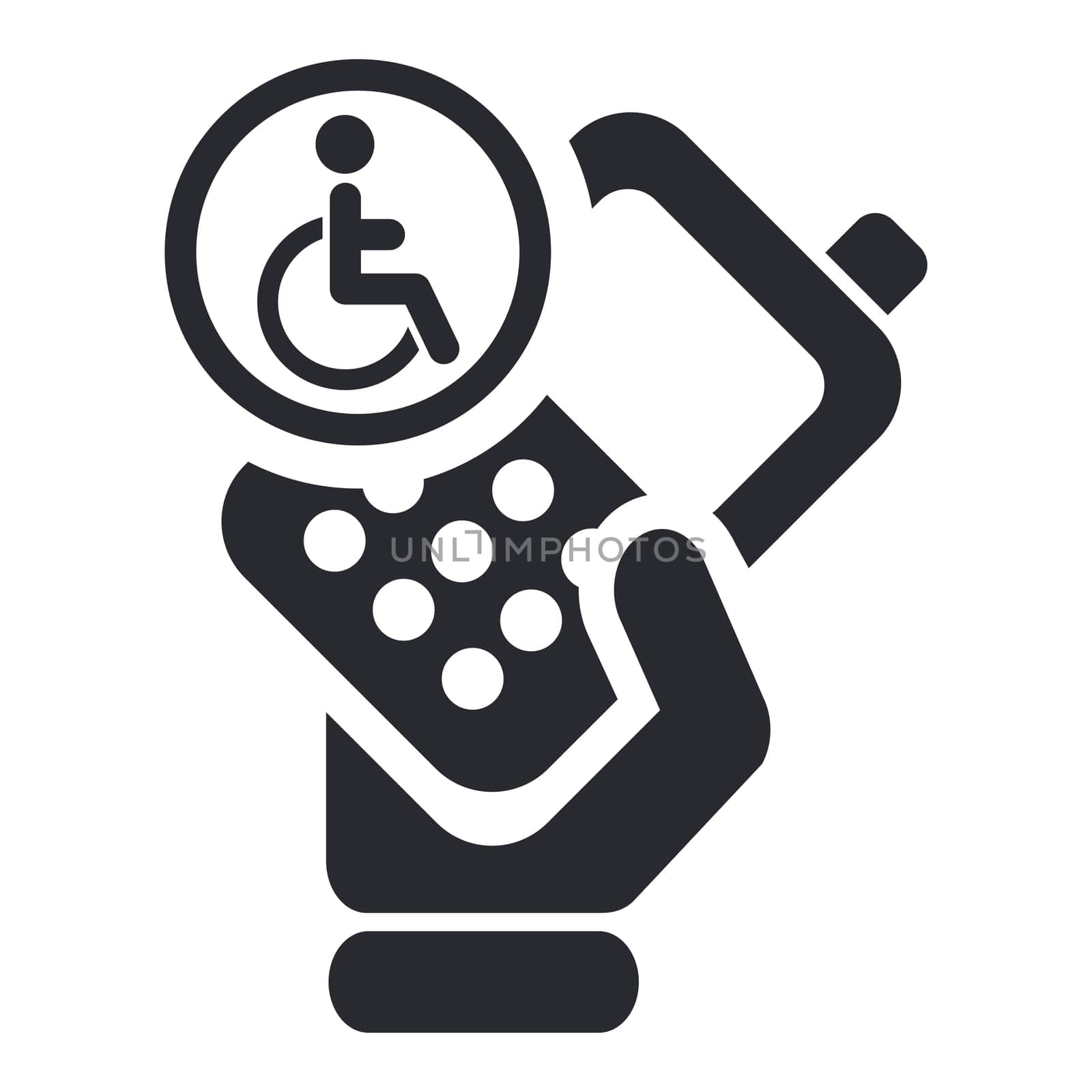 Vector illustration of single isolated easy phone icon