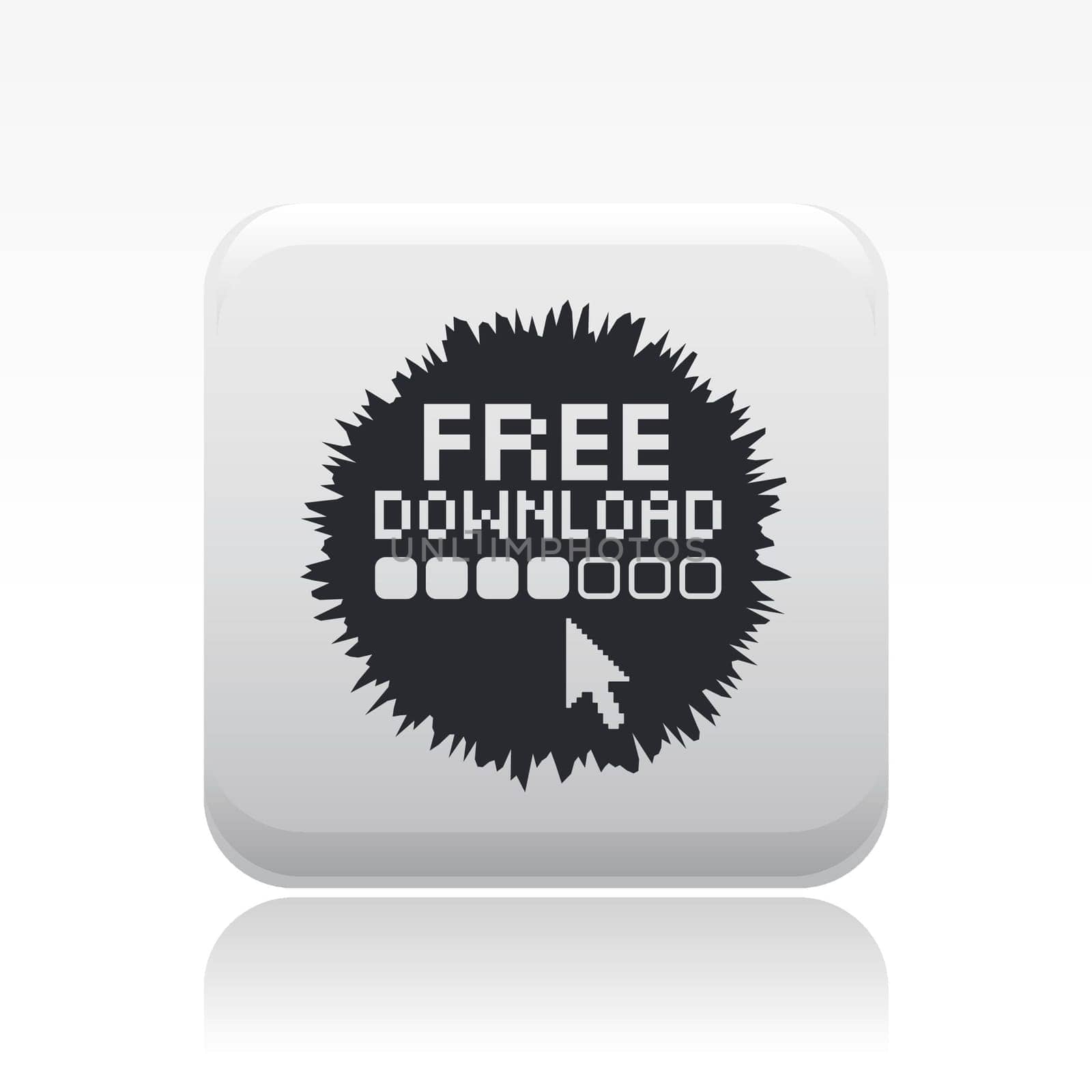 Vector illustration of single isolated free download icon