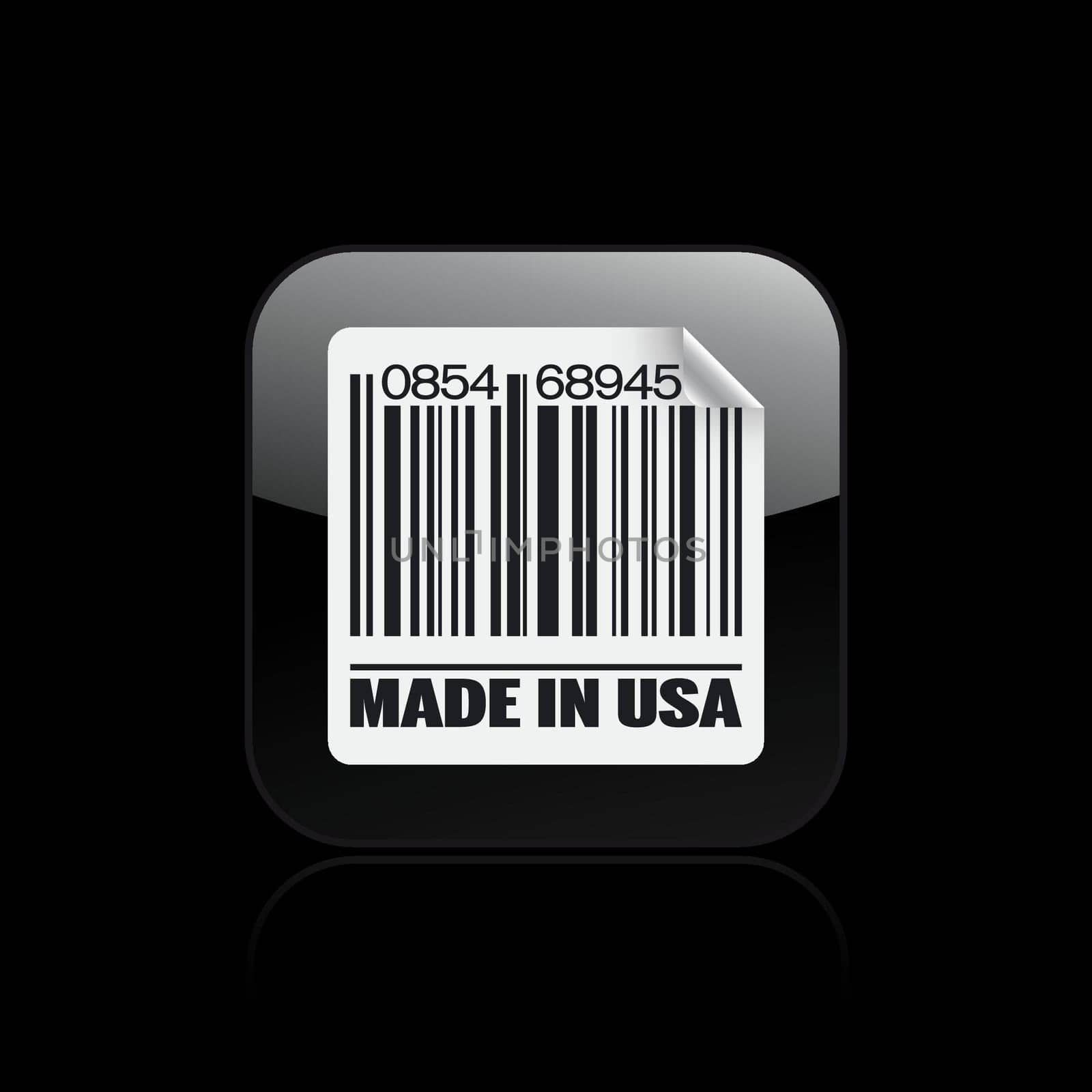 Vector illustration of single isolated USA icon