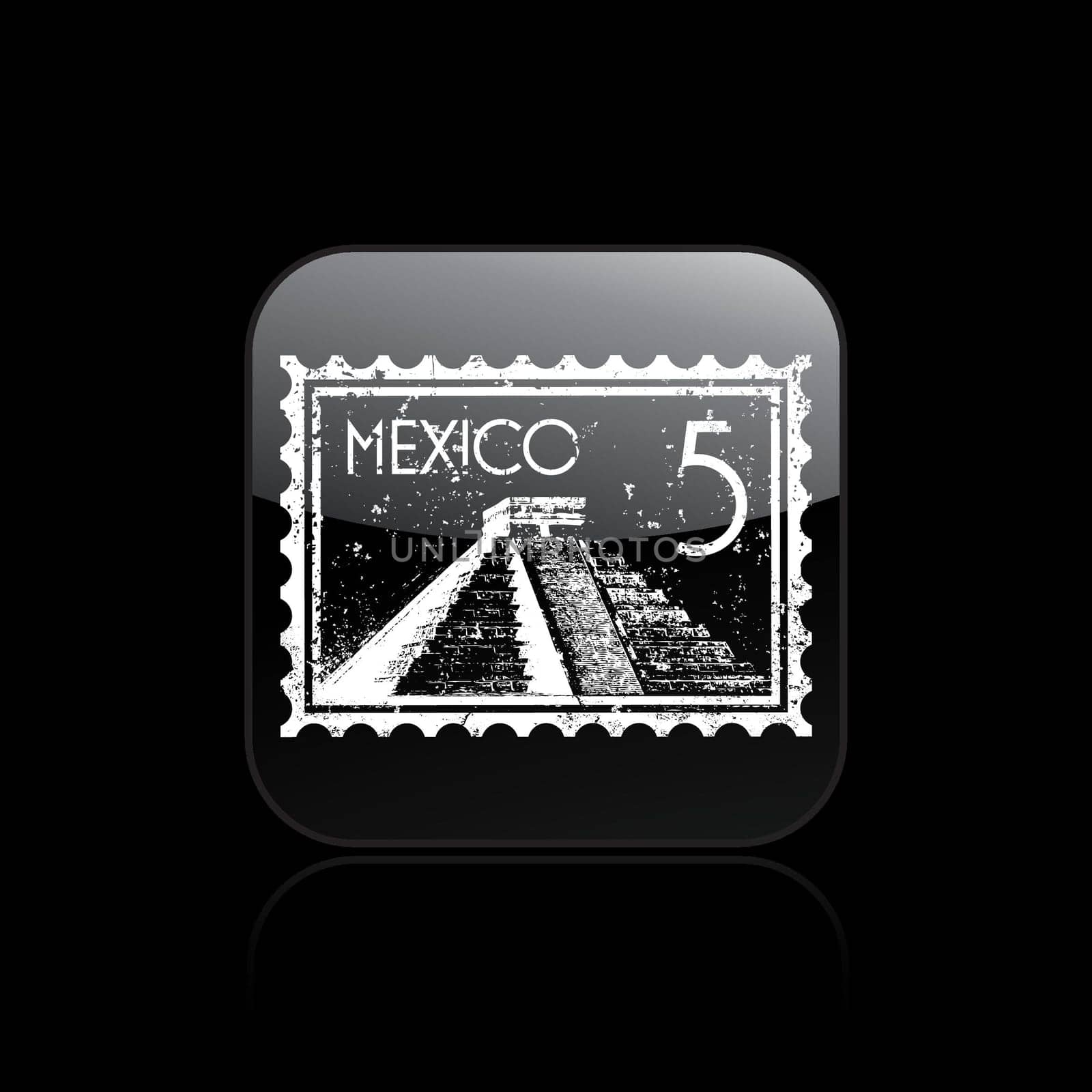 Vector illustration of single isolated Mexico icon