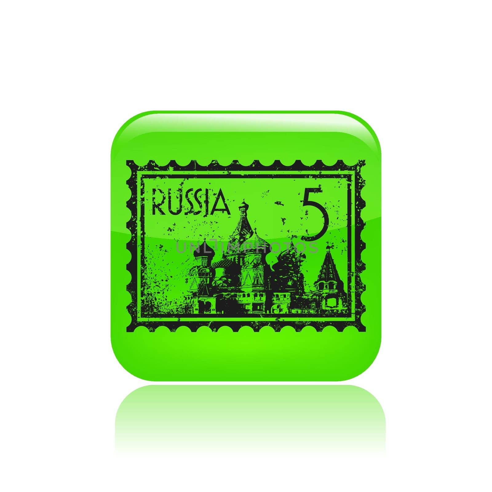 Vector illustration of single isolated Russia icon