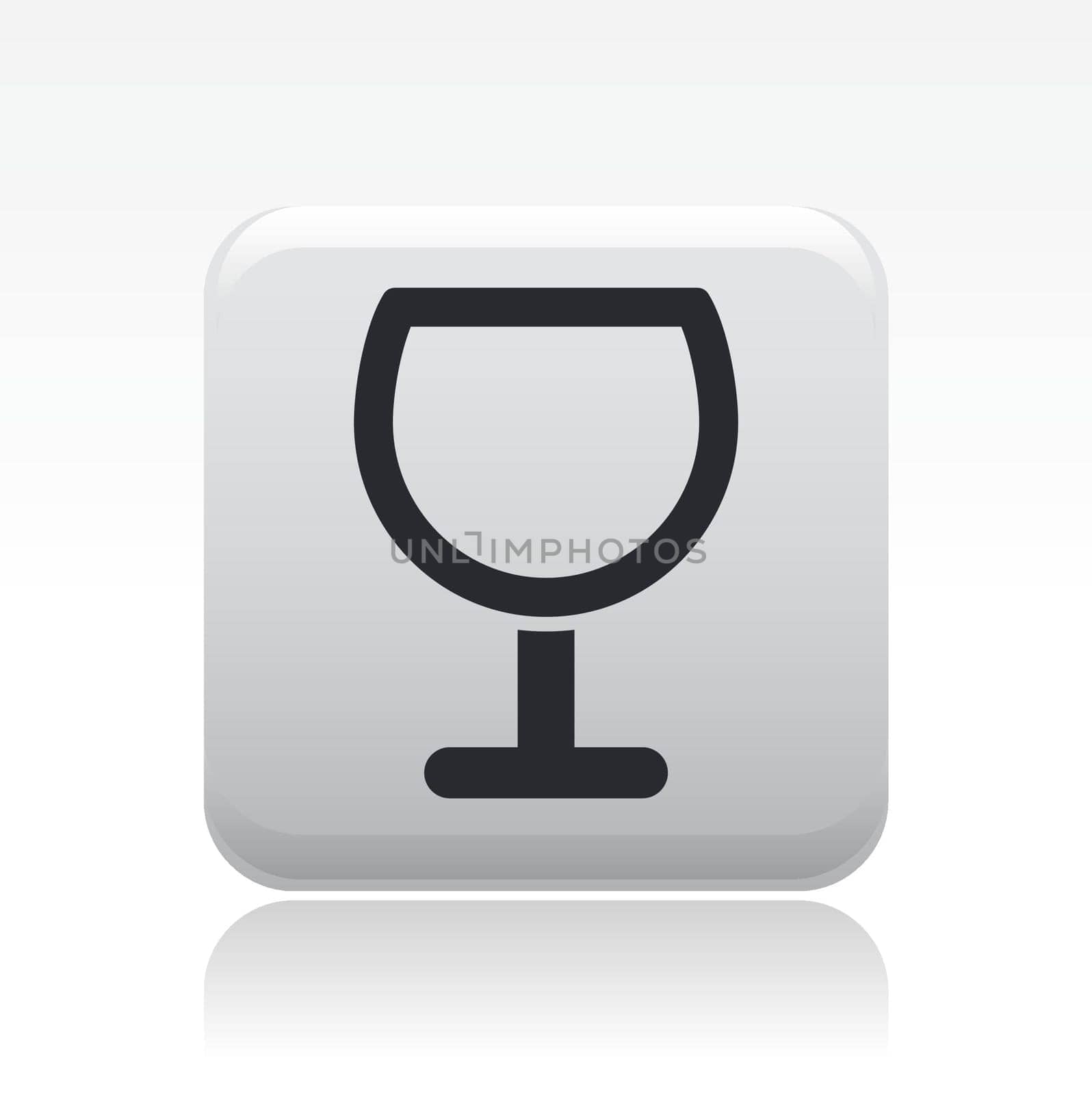 Vector illustration of single isolated glass icon