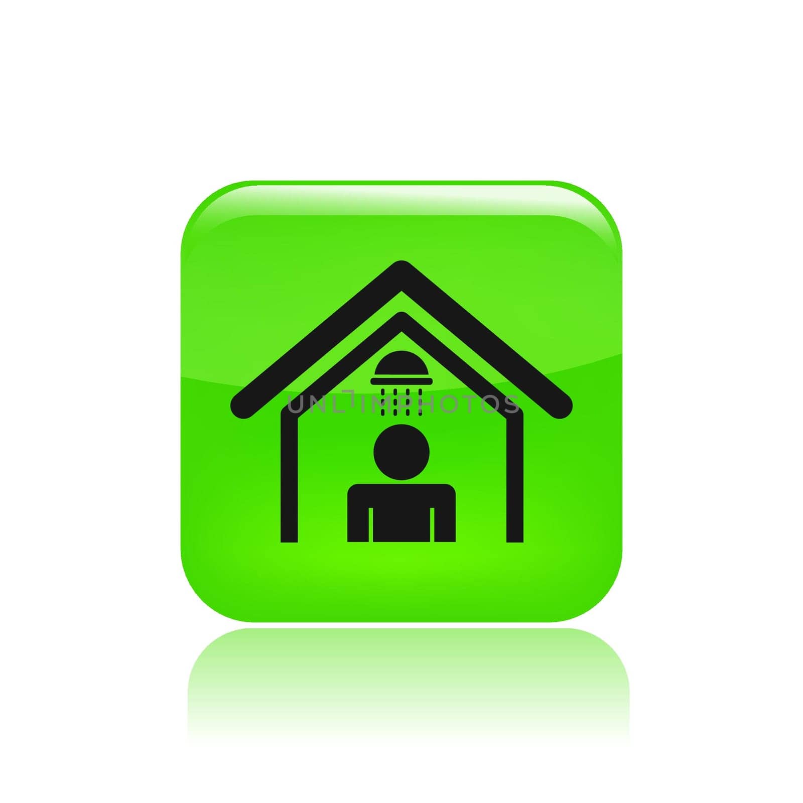 Vector illustration of single isolated shower icon