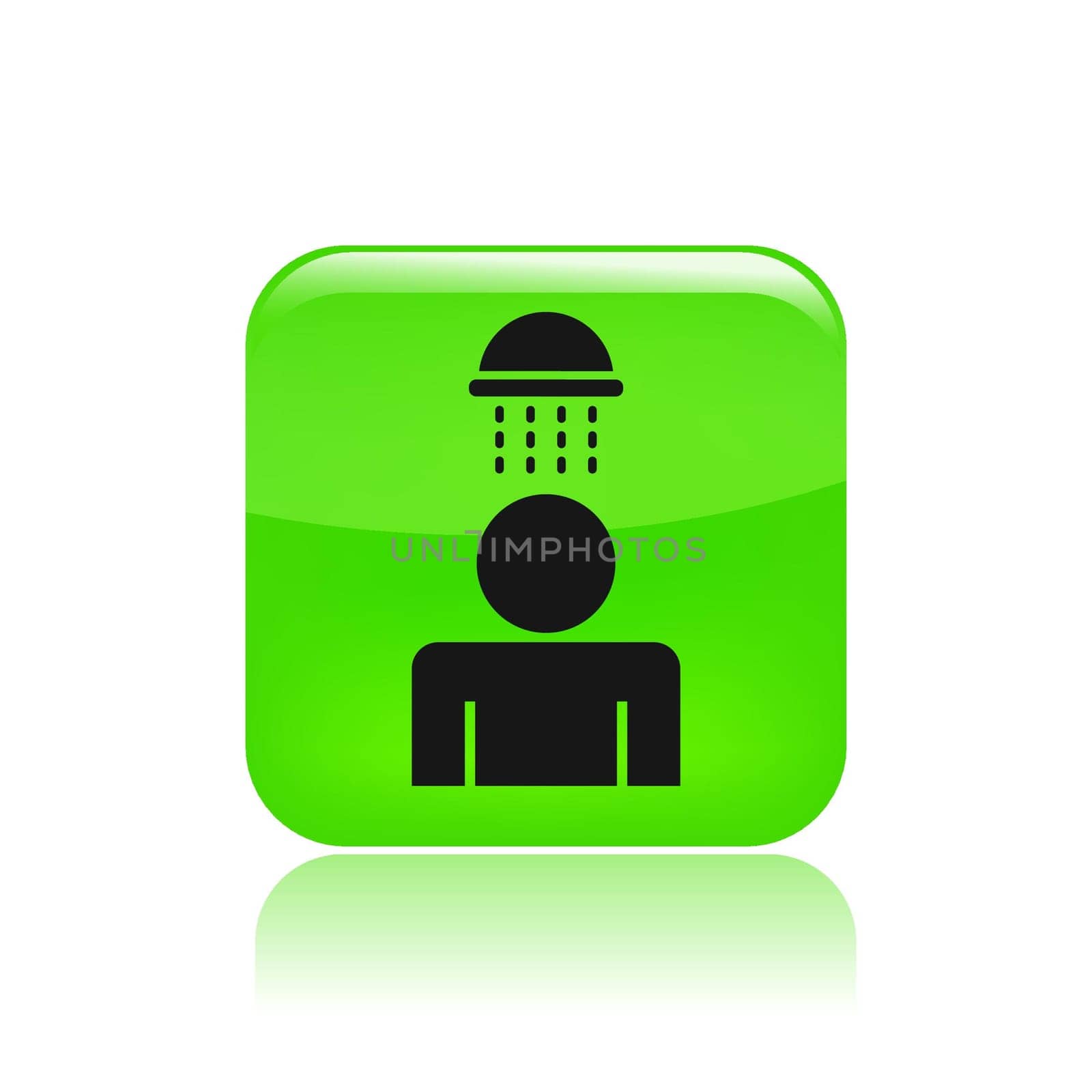Vector illustration of single isolated shower icon