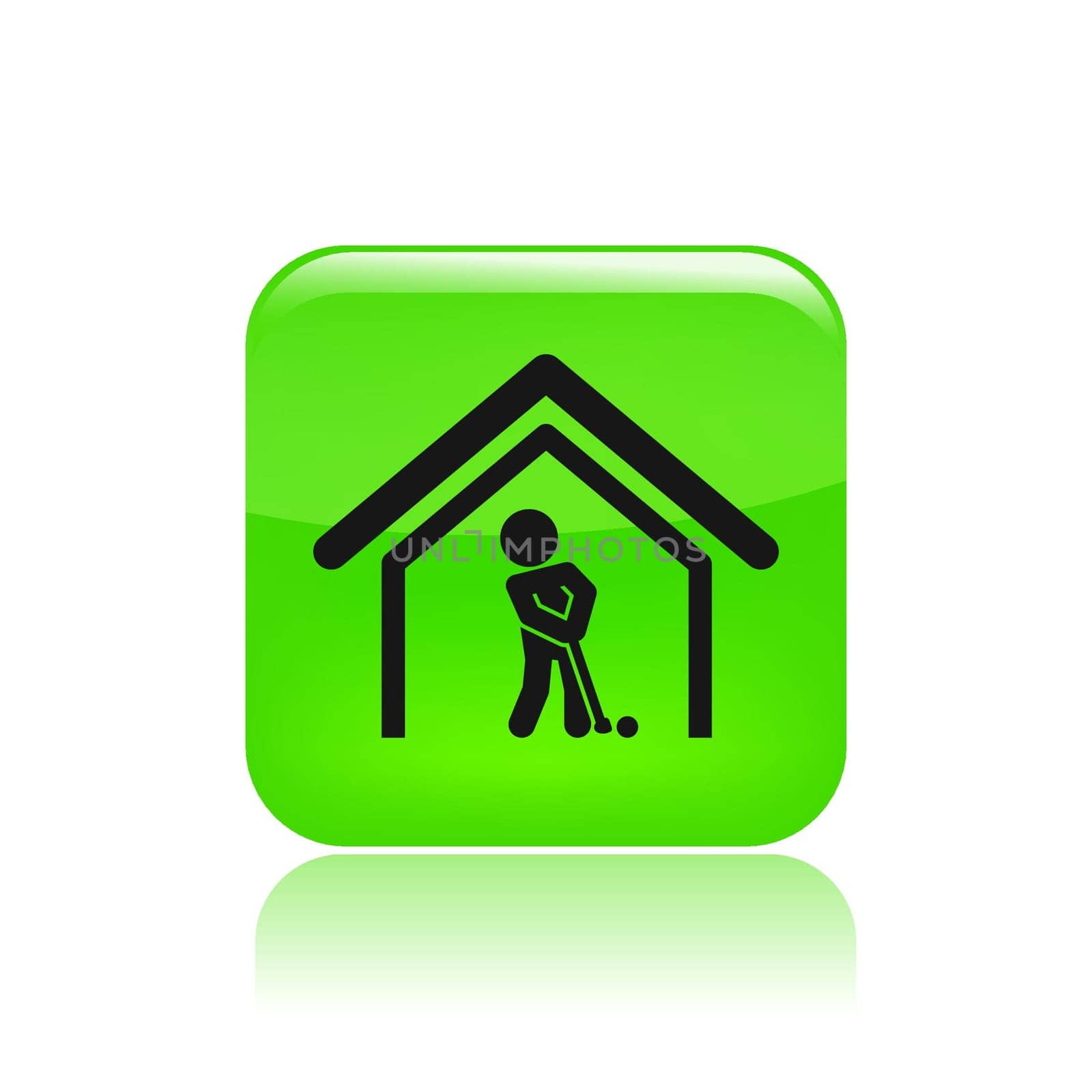 Vector illustration of single isolated golf icon
