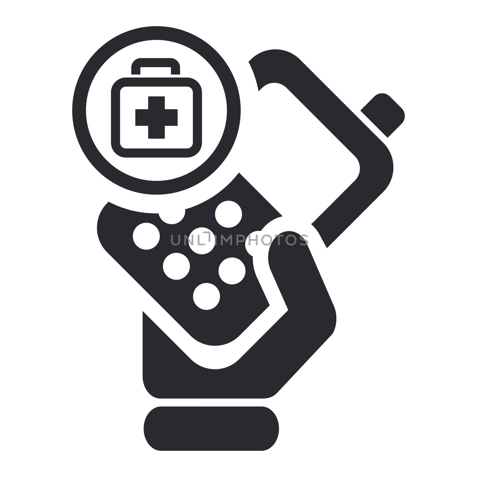 Vector illustration of single isolated phone icon