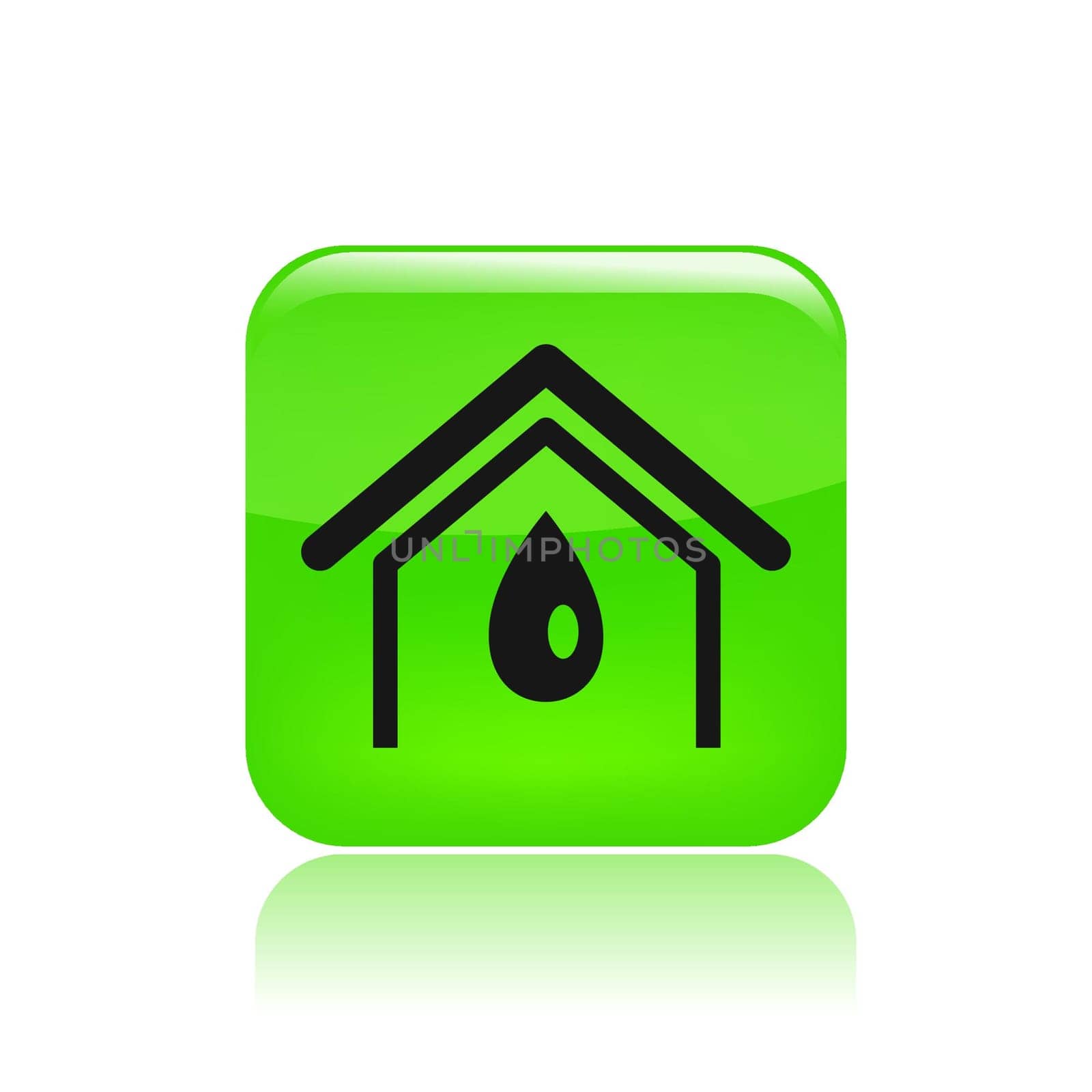 Vector illustration of single isolated water home icon