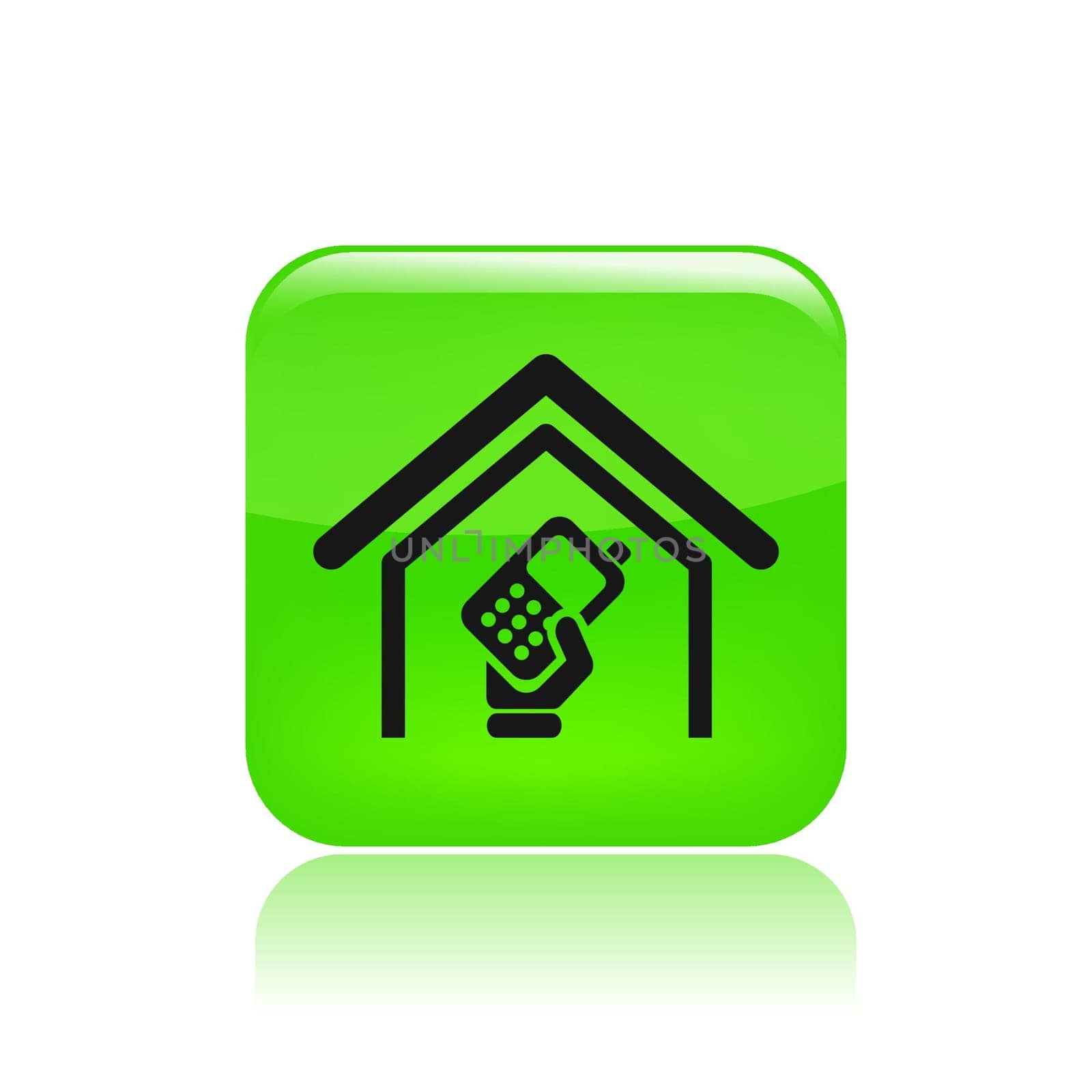 Vector illustration of single isolated phone icon