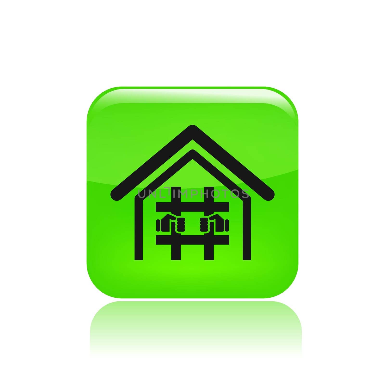 Vector illustration of single isolated prison icon