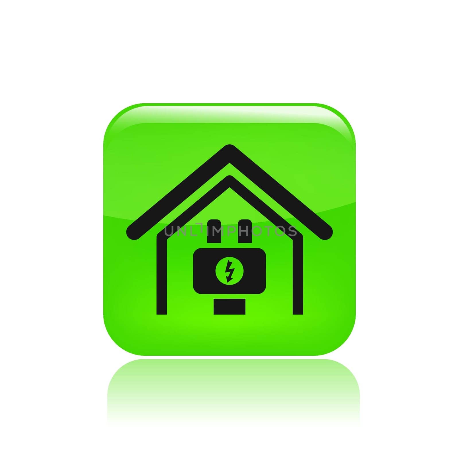 Vector illustration of single isolated energy home icon
