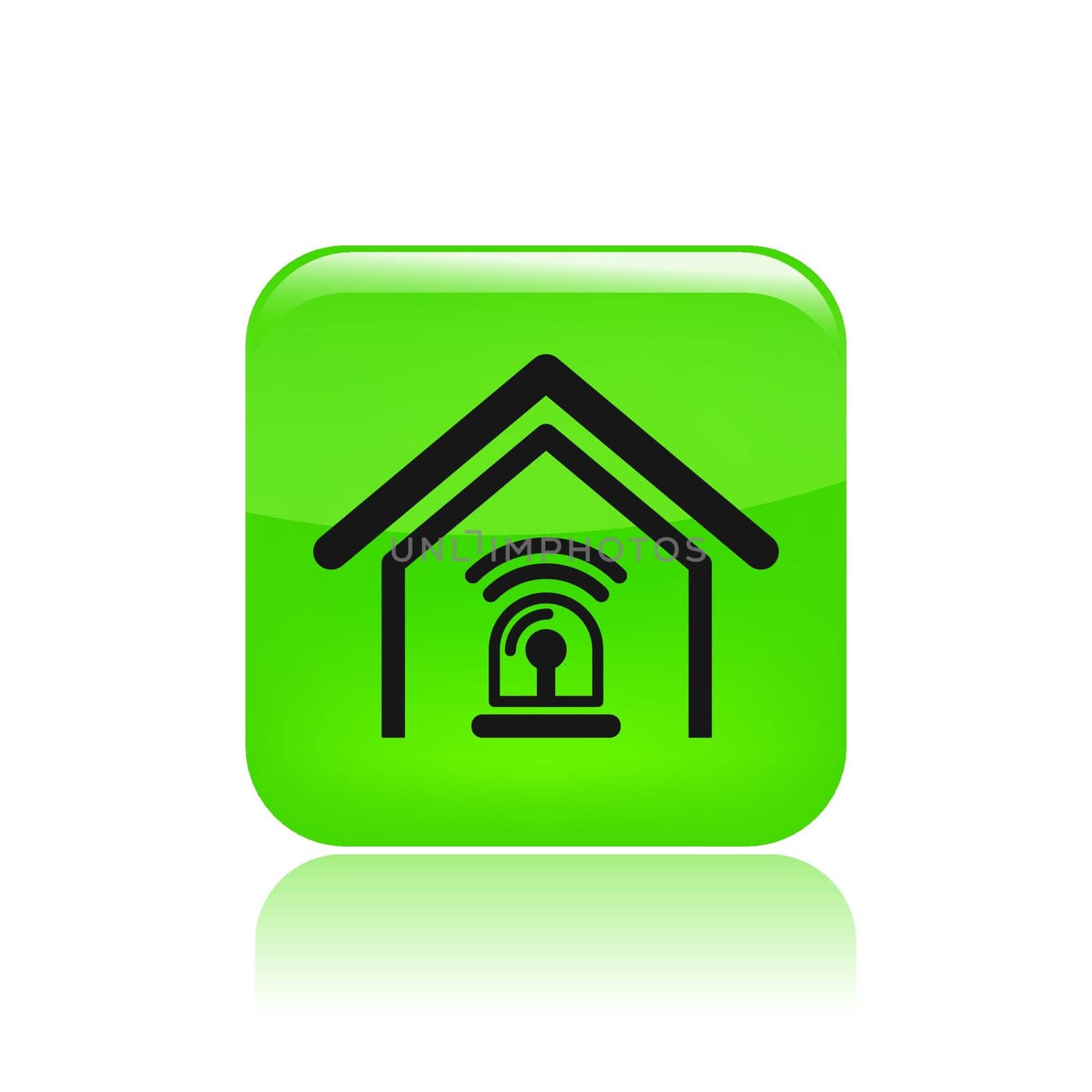 Vector illustration of single isolated station alarm icon